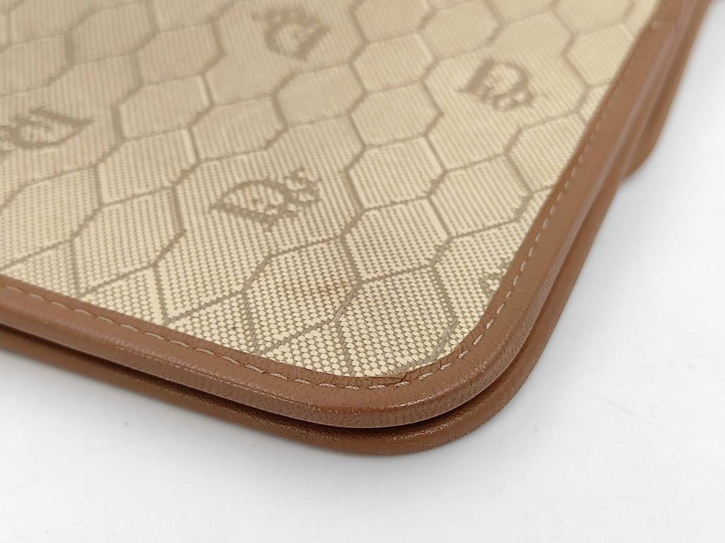 Christian Dior Vintage Honeycomb Monogram Chain Bag/Clutch