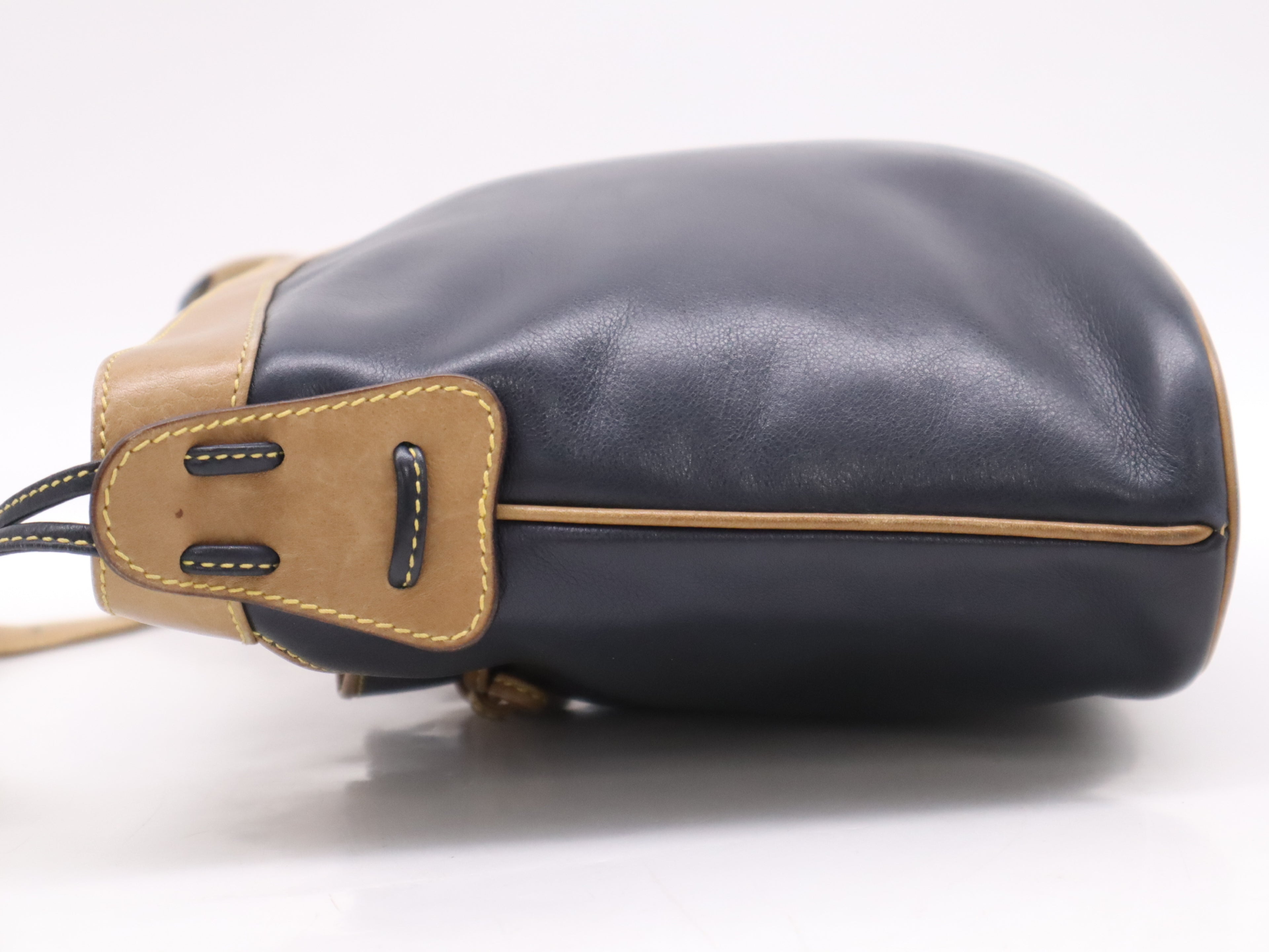 CELINE Bicolor Navy Shoulder Bag