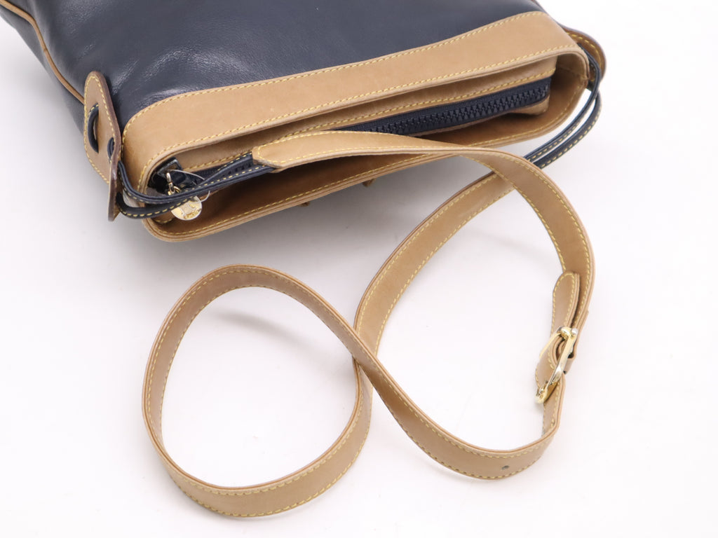 CELINE Bicolor Navy Shoulder Bag
