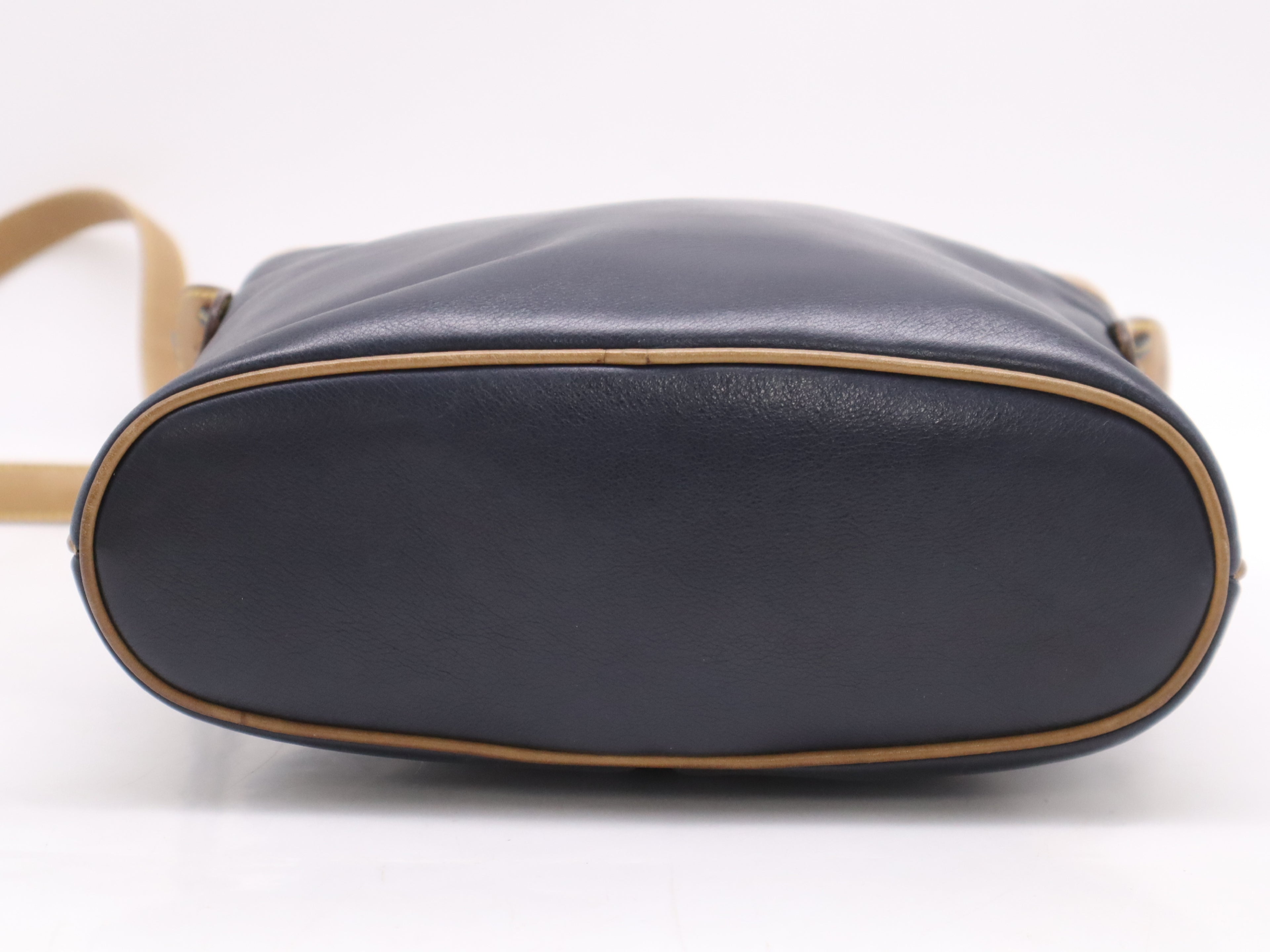 CELINE Bicolor Navy Shoulder Bag