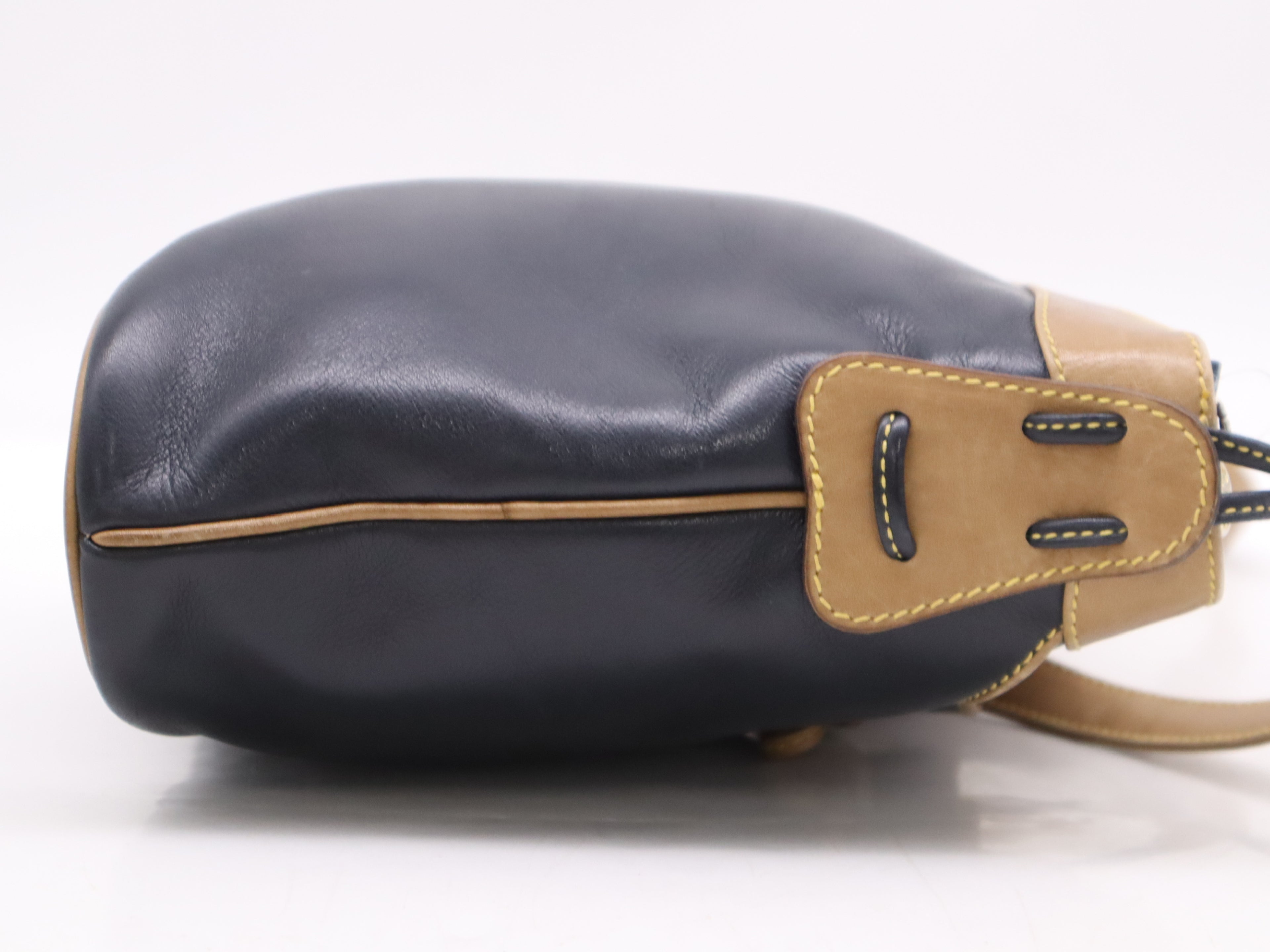 CELINE Bicolor Navy Shoulder Bag