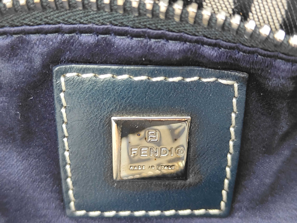 Fendi Zucchino Canvas Mini Baguette/Pochette
