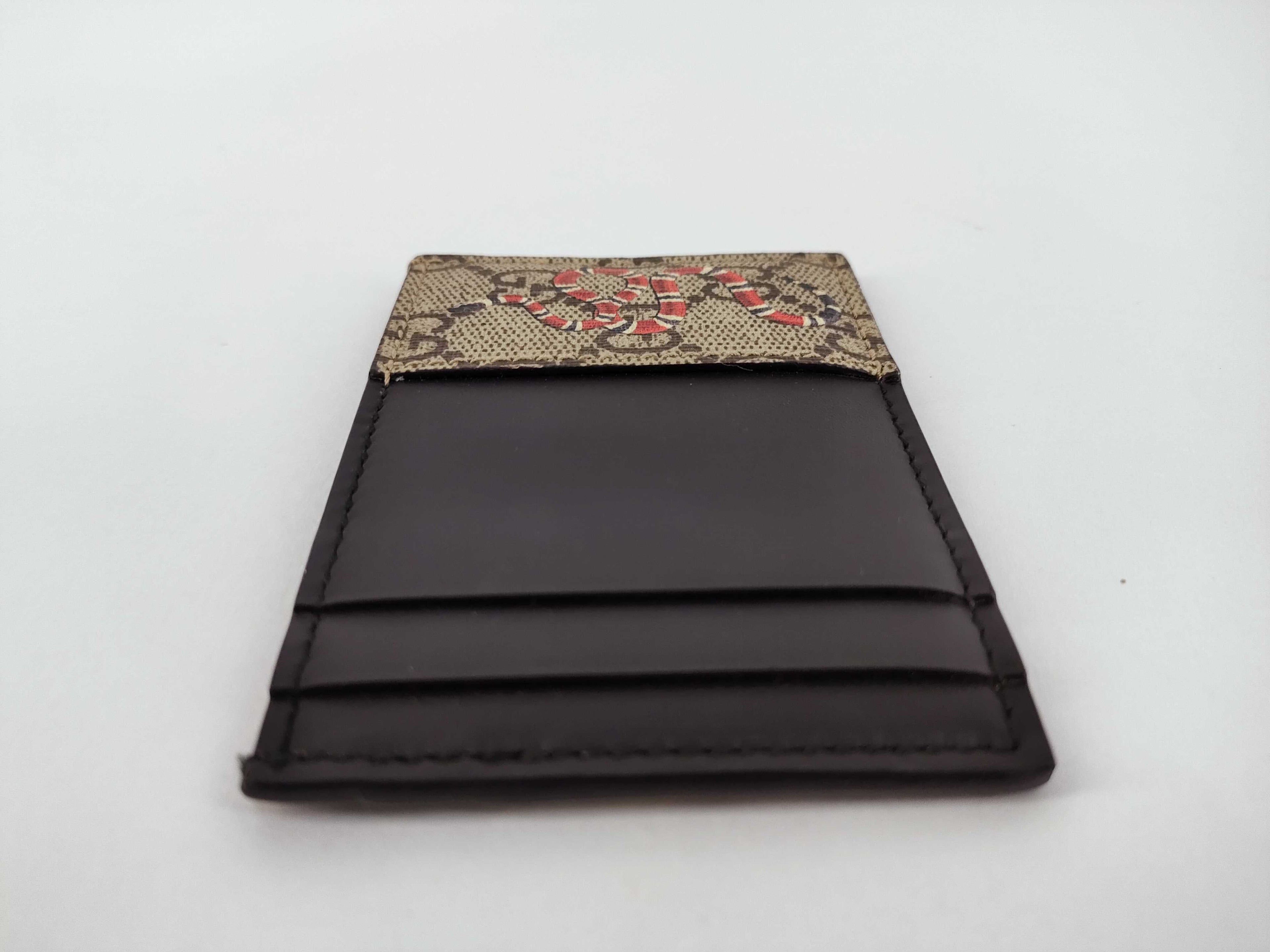 Gucci GG Supreme Kingsnake Print Card Case