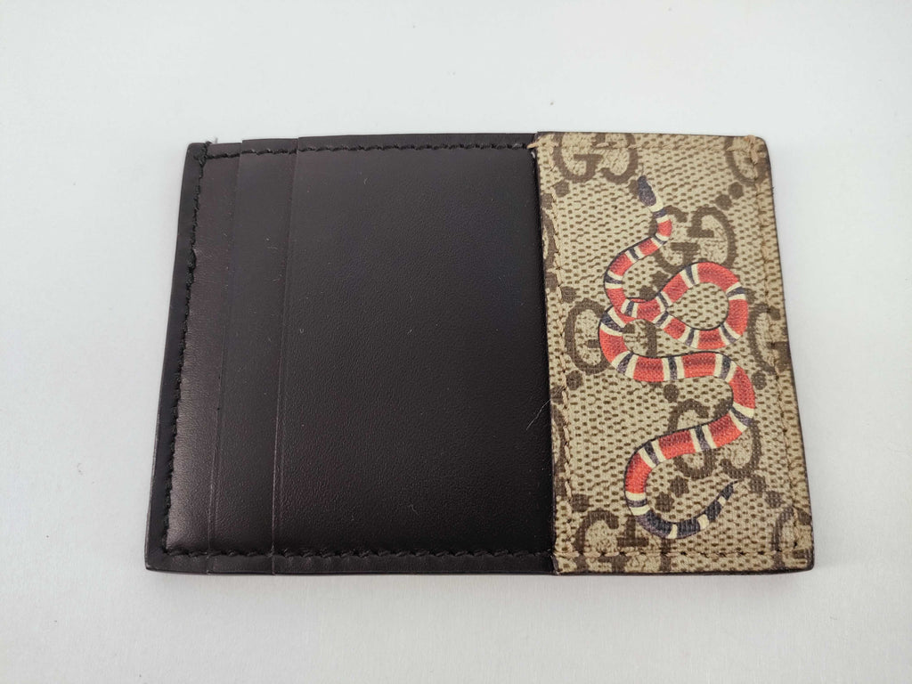 Gucci GG Supreme Kingsnake Print Card Case