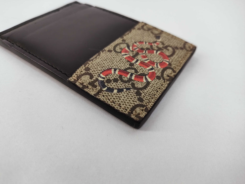 Gucci GG Supreme Kingsnake Print Card Case