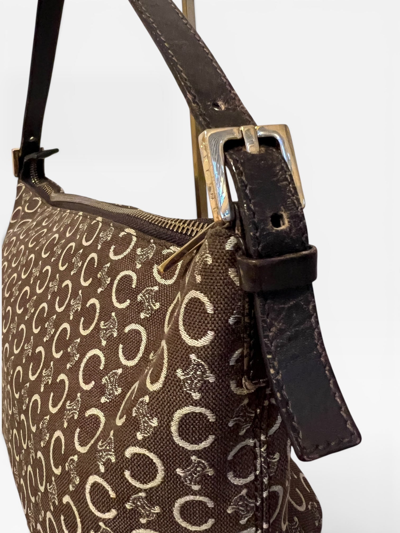Celine Brown Macadam Canvas Pochette