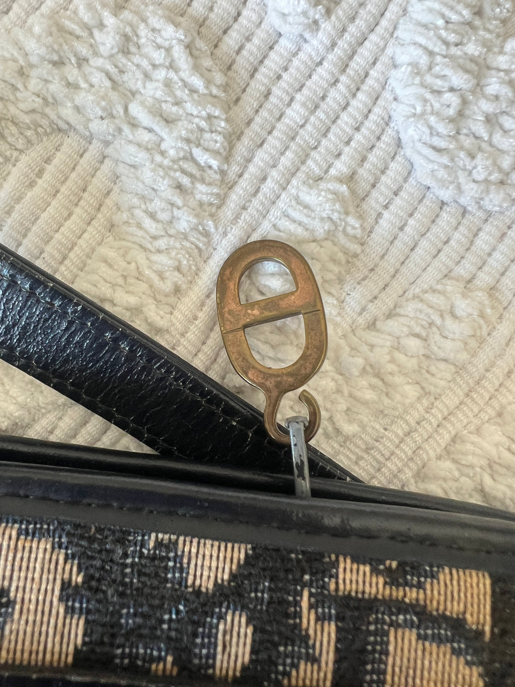 Christian Dior Trotter Canvas Shoulder Bag