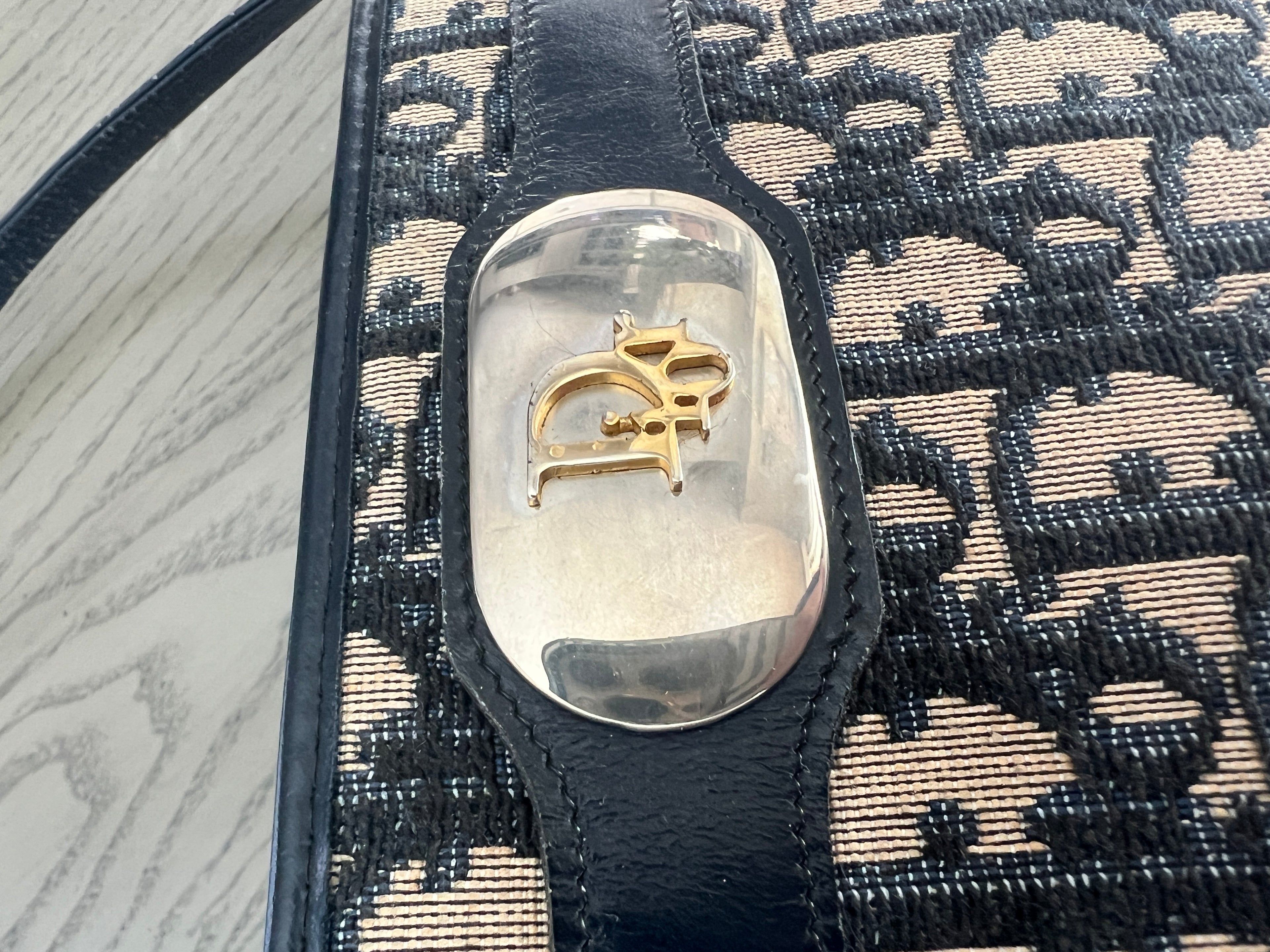 Christian Dior Trotter Canvas Shoulder Bag