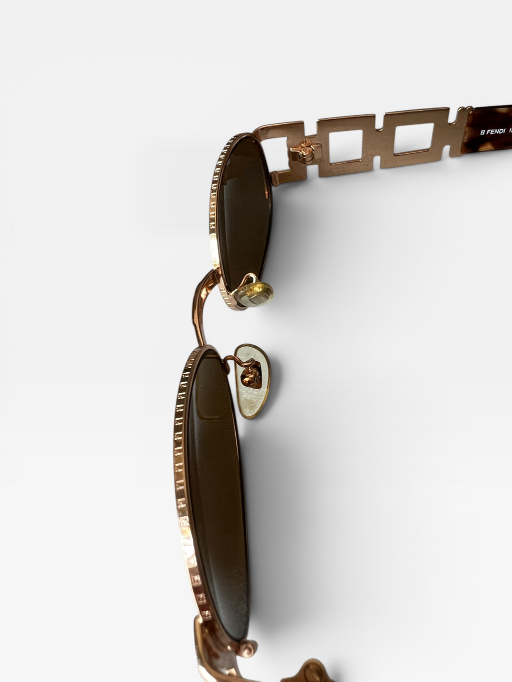 Fendi SL7069 Oval Logo Sunglasses – Gold & Tortoise