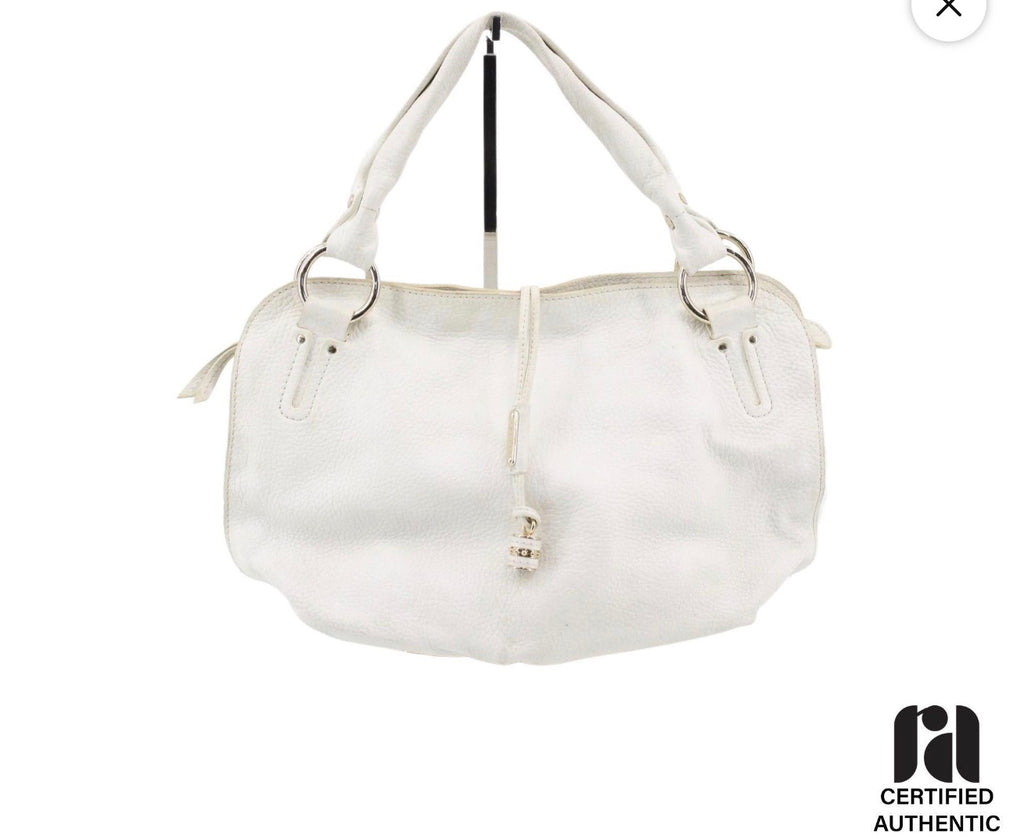 Celine Bittersweet Medium Leather Shoulder Bag – White