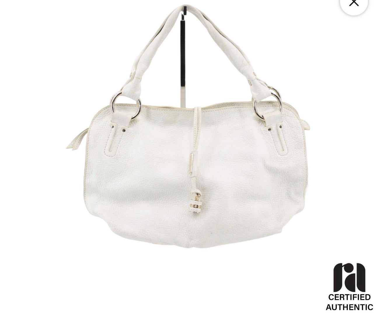 Celine Bittersweet Medium Leather Shoulder Bag – White