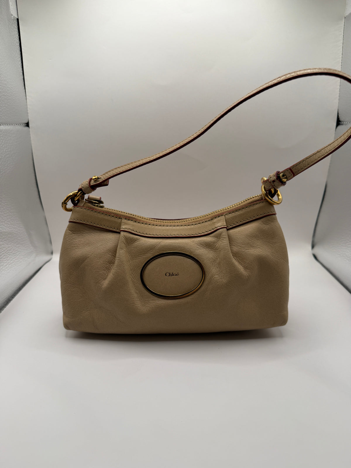 Chloé Beige Leather Shoulder Bag