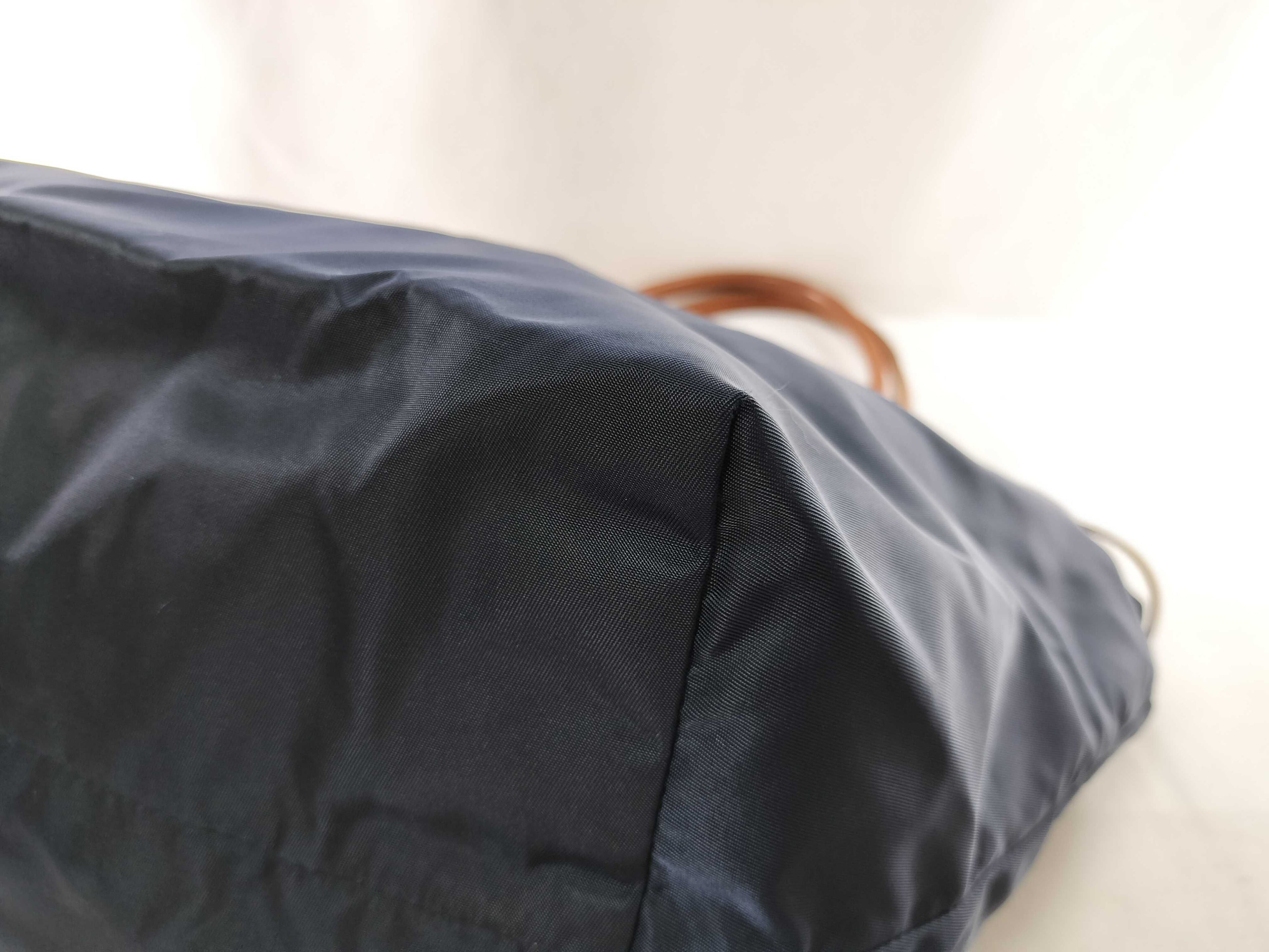 Felisi Nylon and Leather Tote Navy Tote Bag