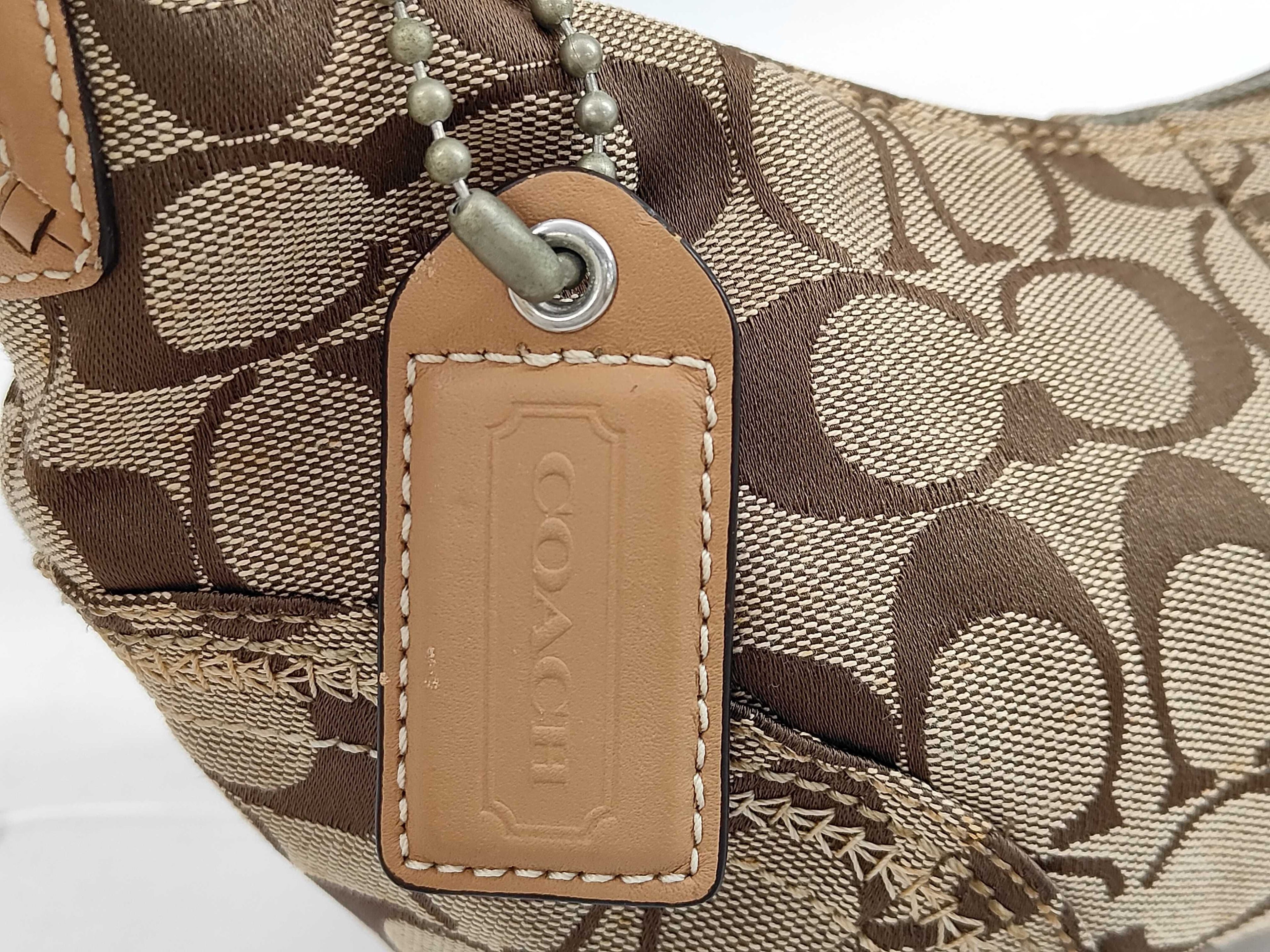 Coach Signature Half-Moon Hobo Shoulder Bag