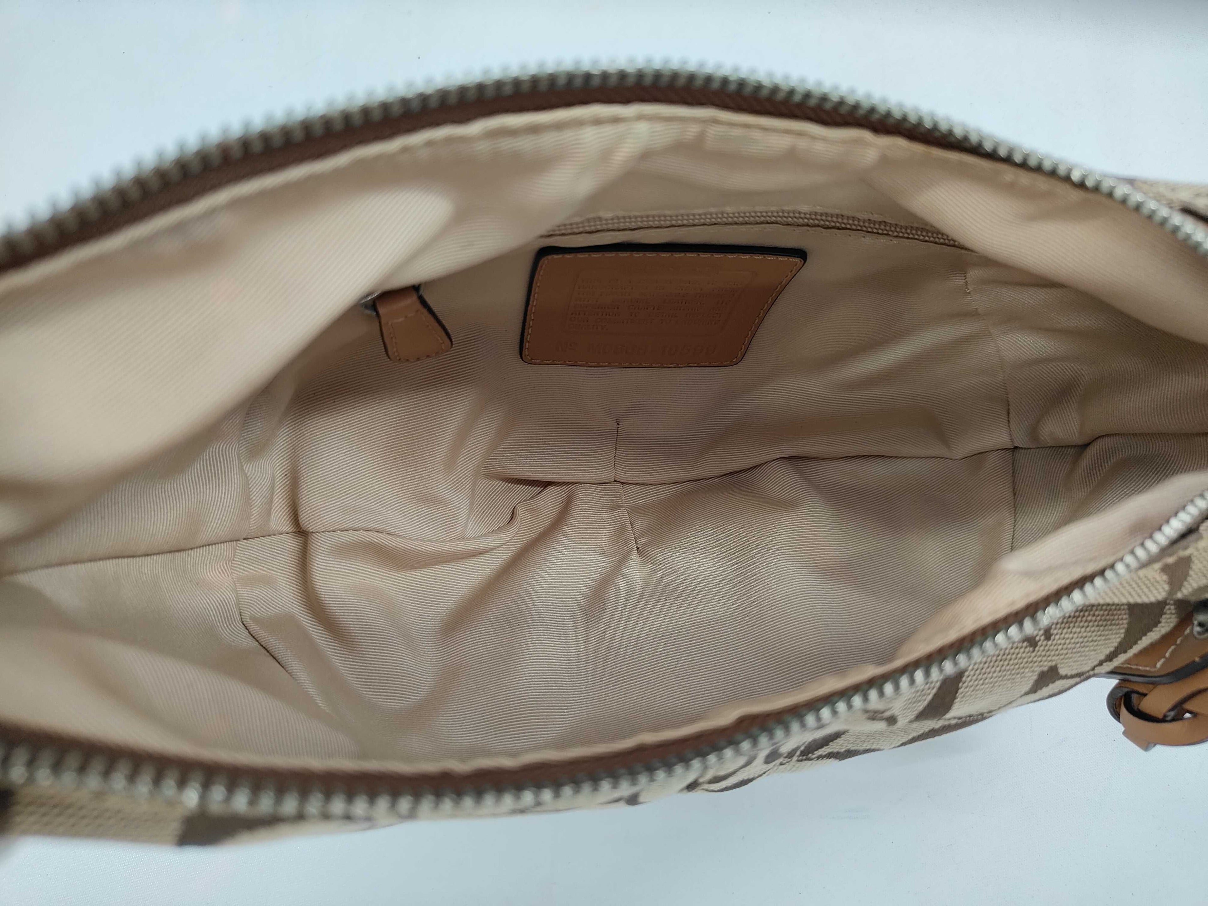 Coach Signature Half-Moon Hobo Shoulder Bag