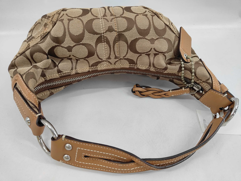 Coach Signature Half-Moon Hobo Shoulder Bag