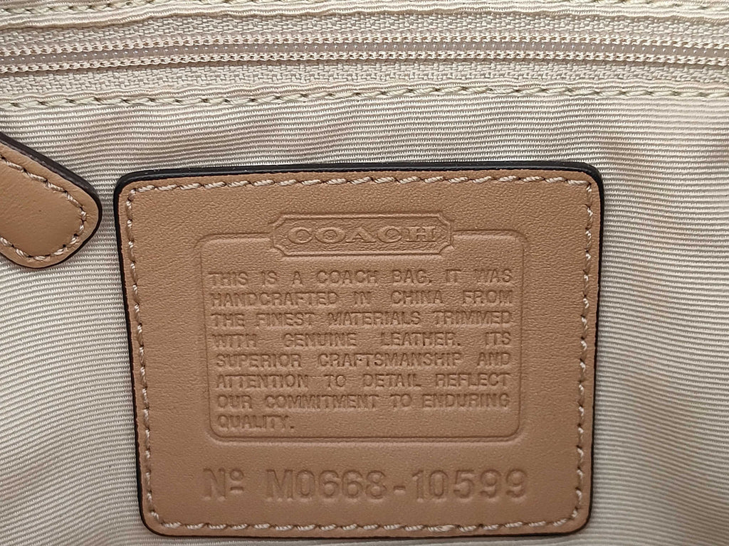 Coach Signature Half-Moon Hobo Shoulder Bag