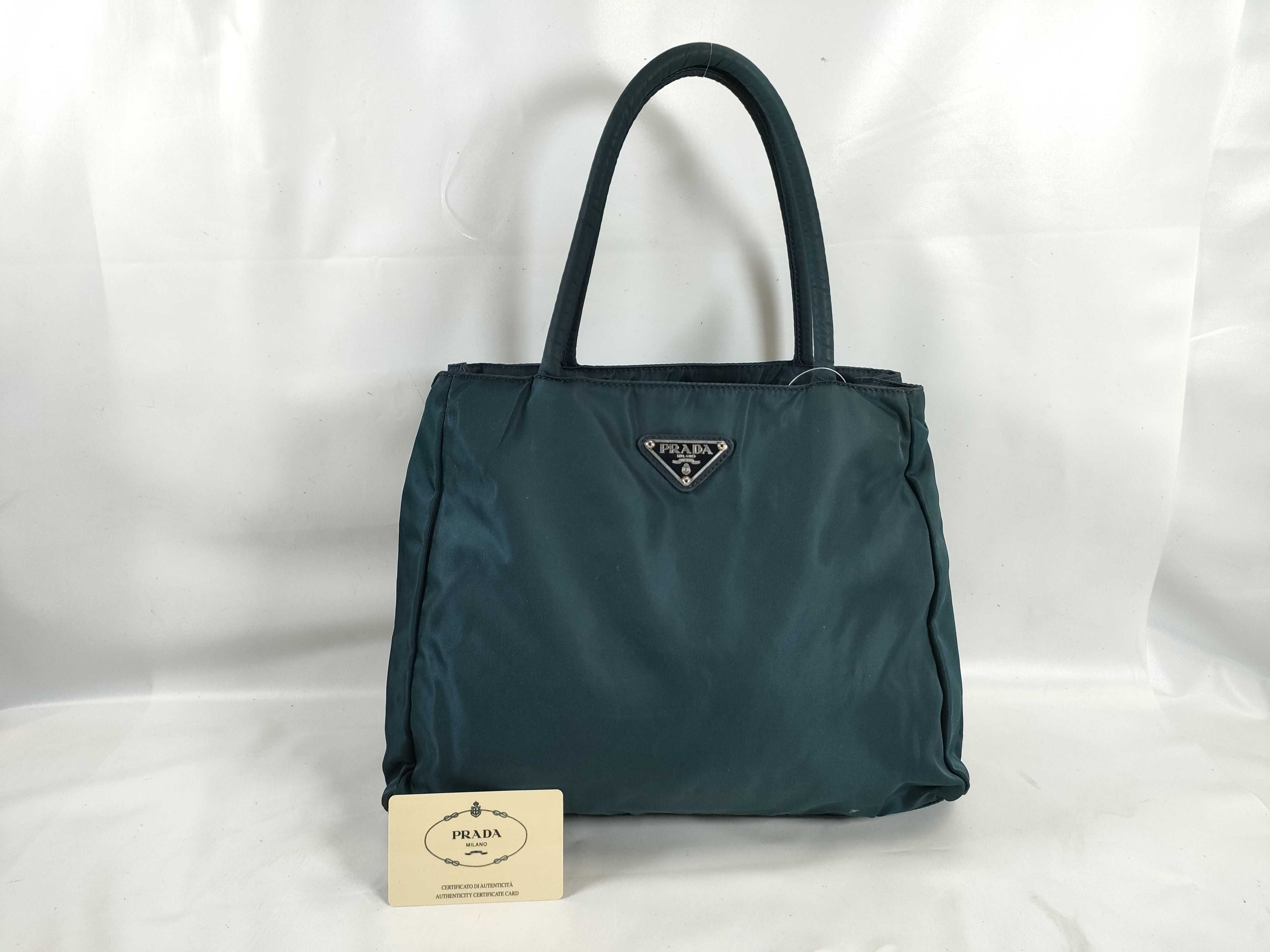 Prada Tessuto City Tote — Oceano Teal Nylon, Vintage