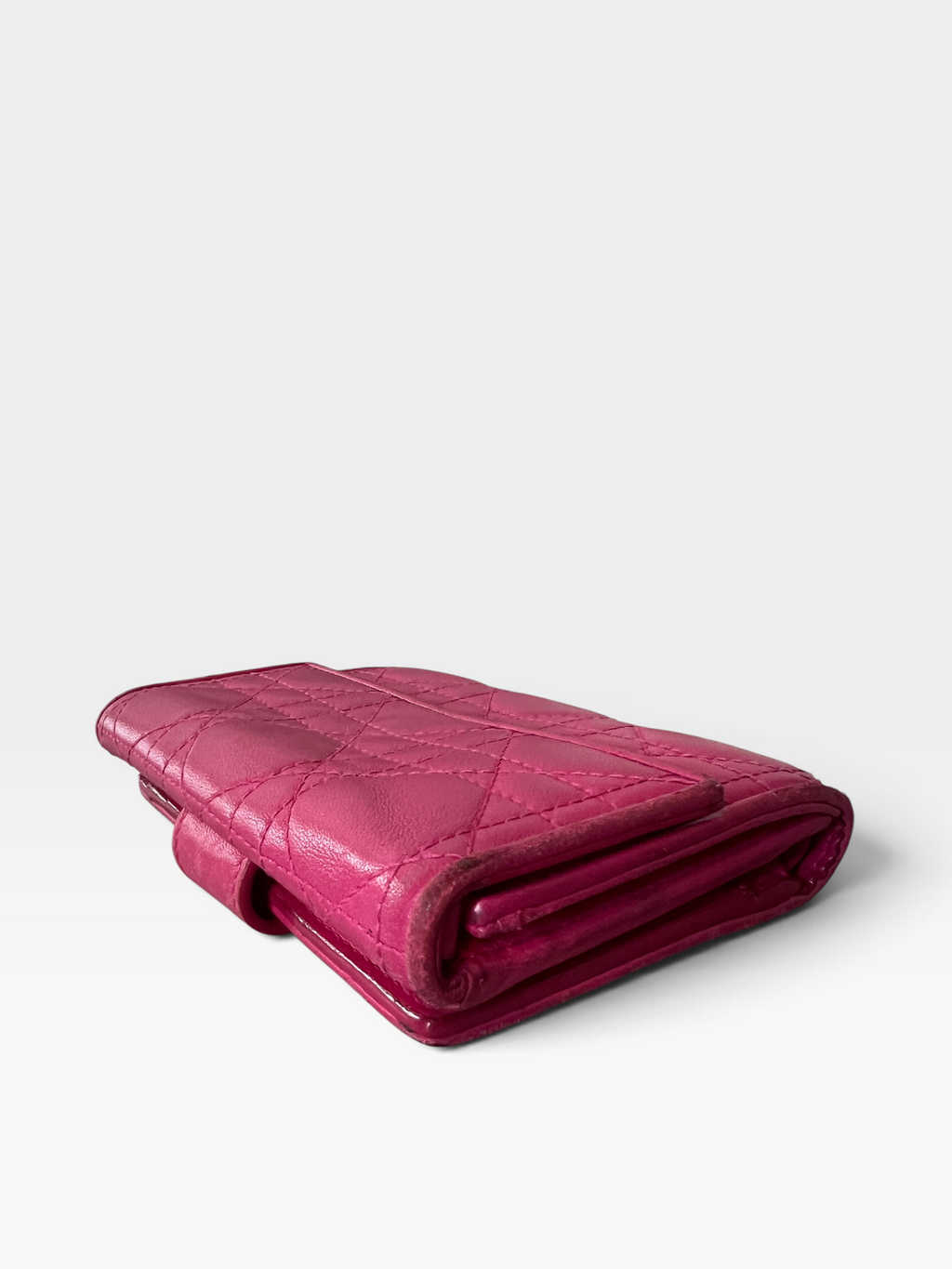 Christian Dior Cannage Lambskin Compact Wallet