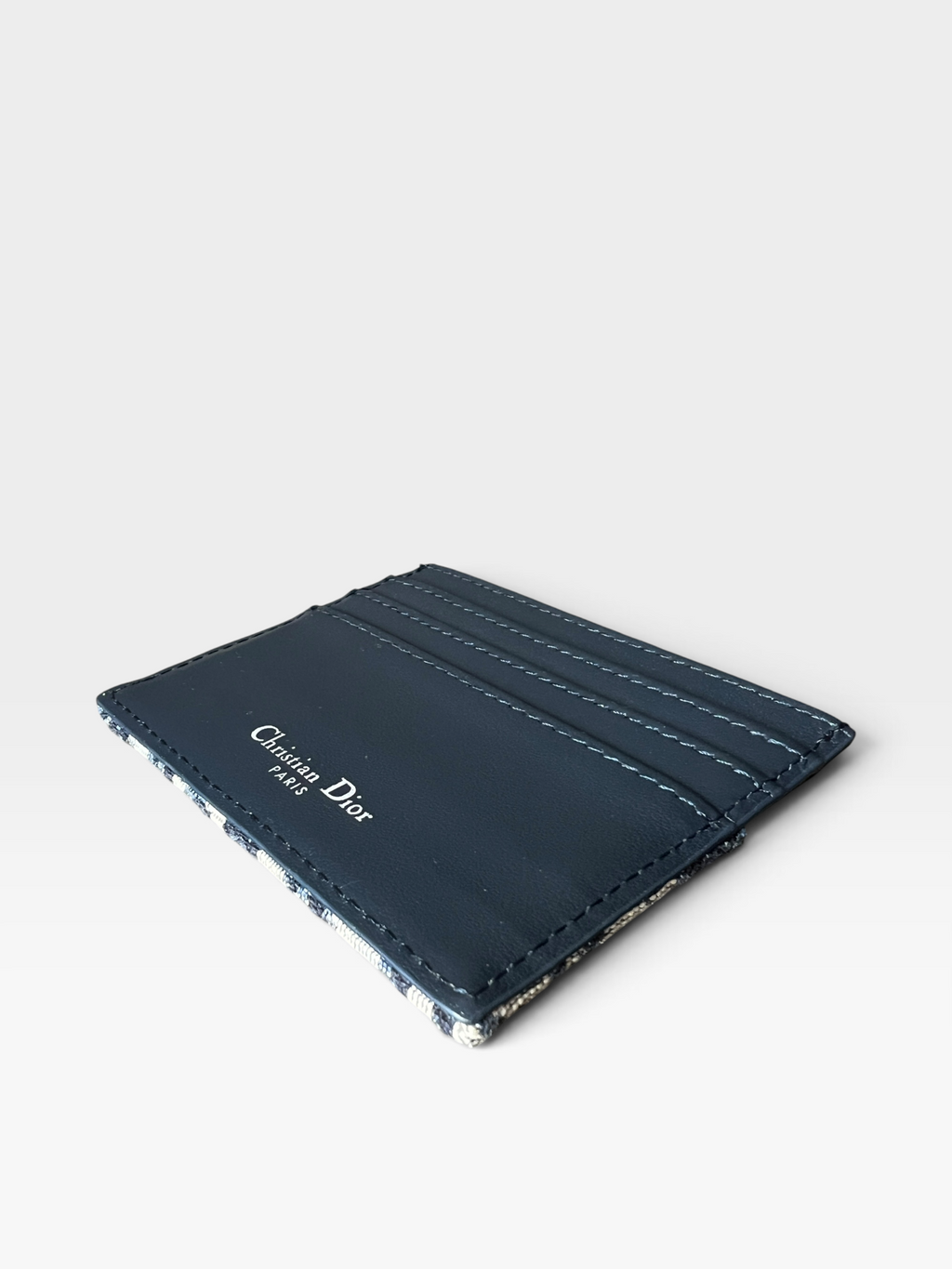 Christian Dior Oblique Card Holder – Blue