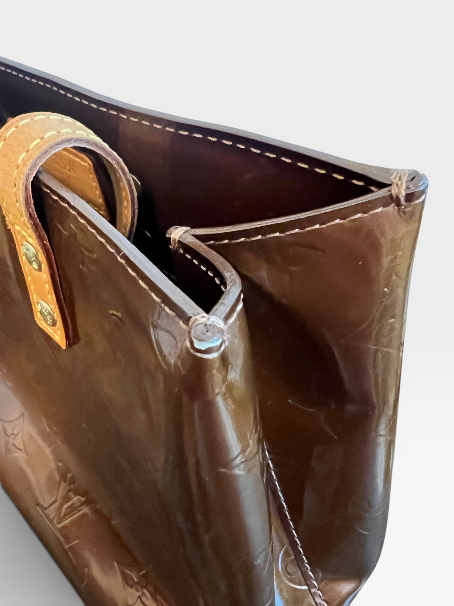 Louis Vuitton Vernis Reade PM Tote | Bronze Brown Patent Leather