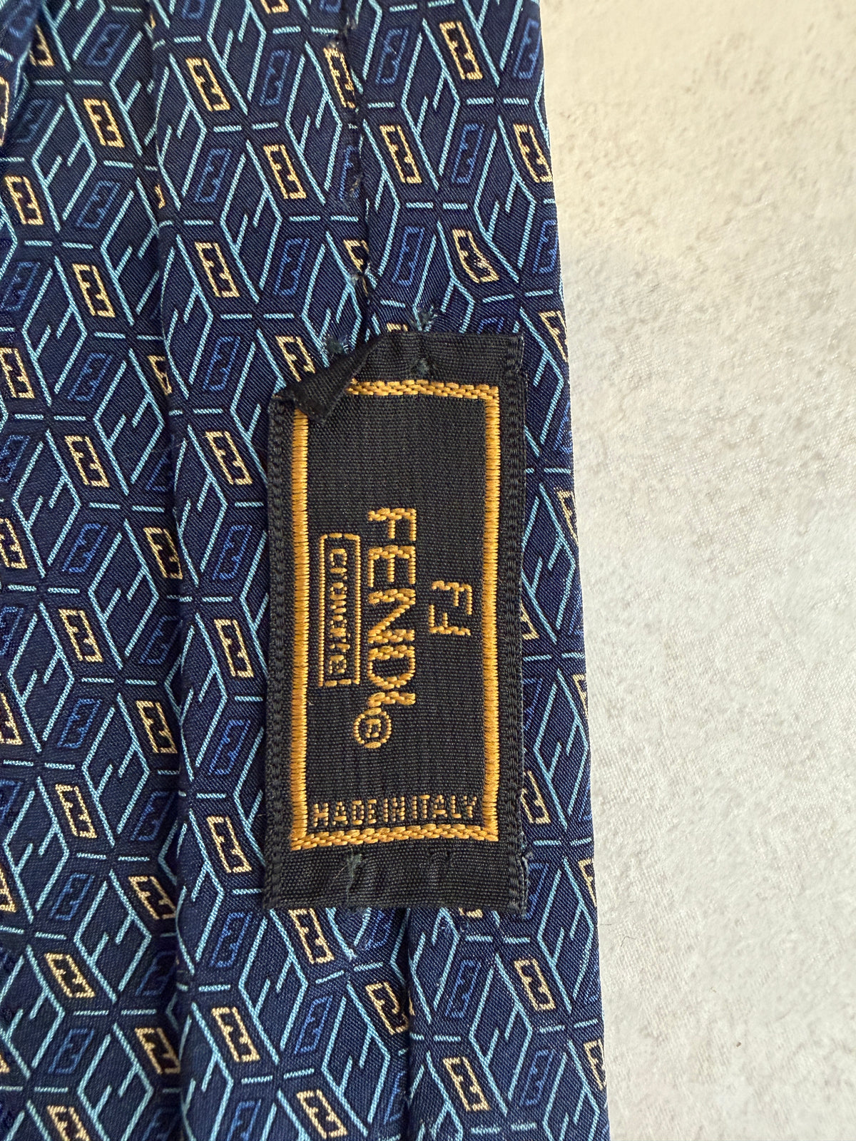 Fendi Blue Tie with Box