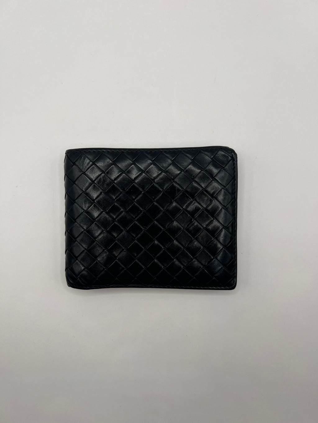 Bottega Veneta Black Intrecciato Bifold Wallet