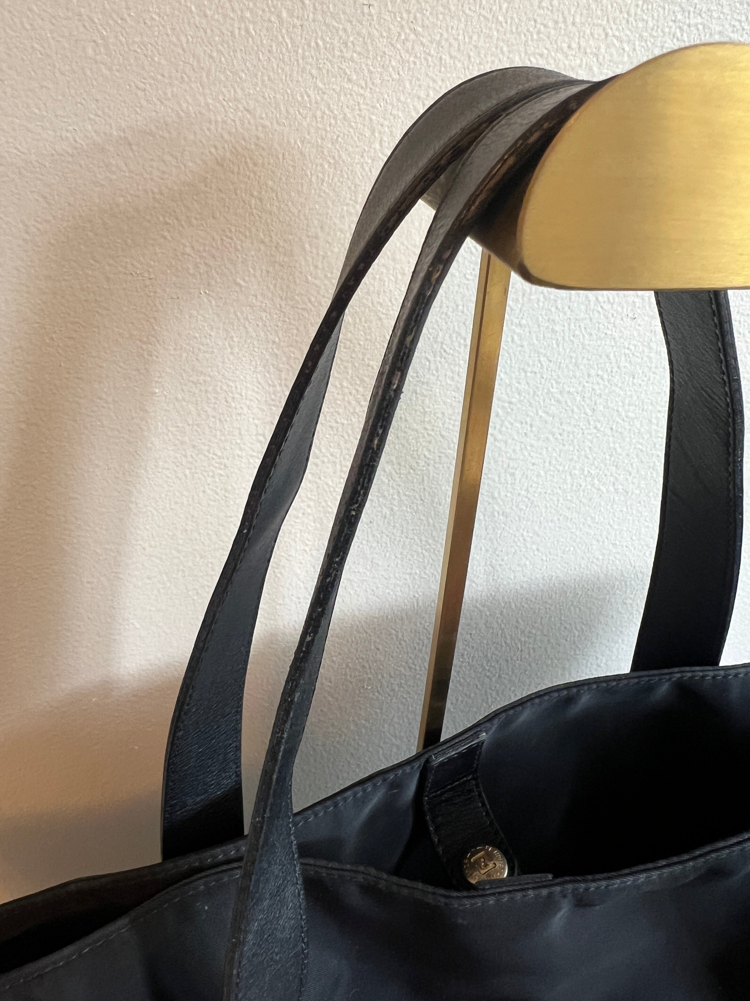 Fendi Black Nylon Tote