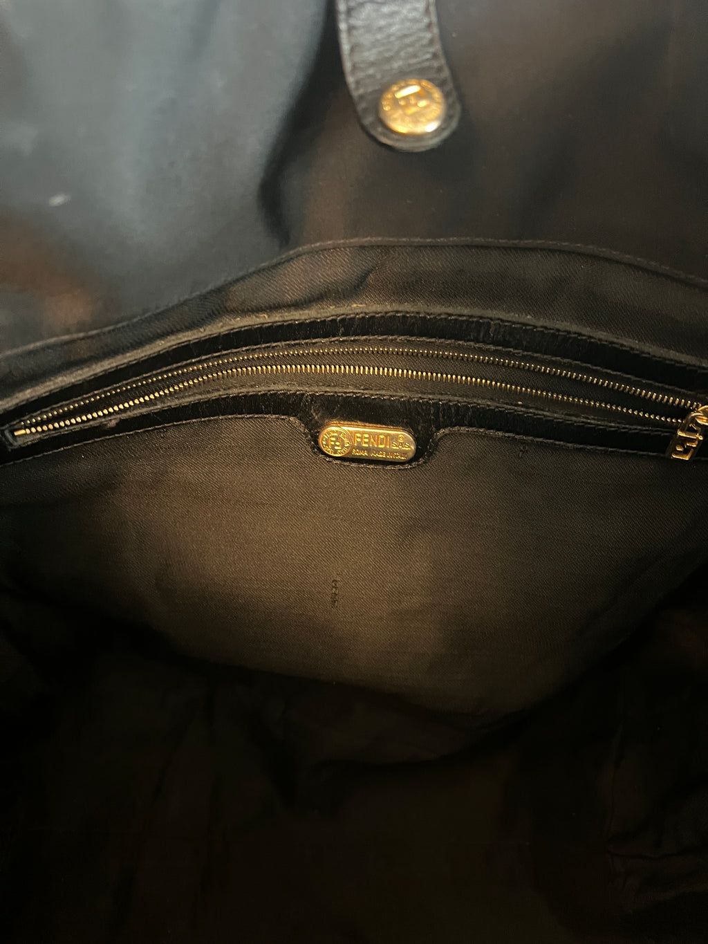 Fendi Black Nylon Tote