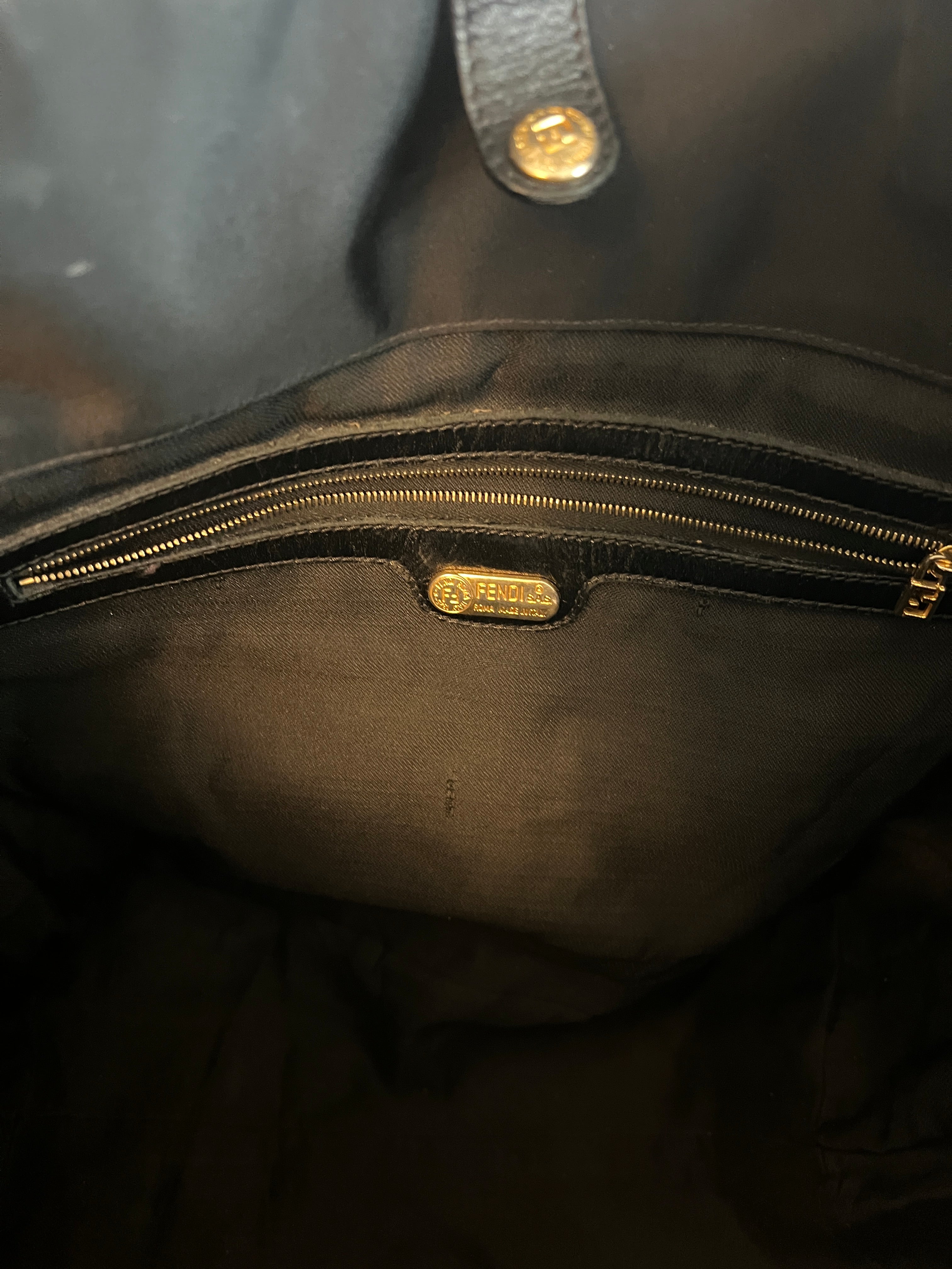 Fendi Black Nylon Tote