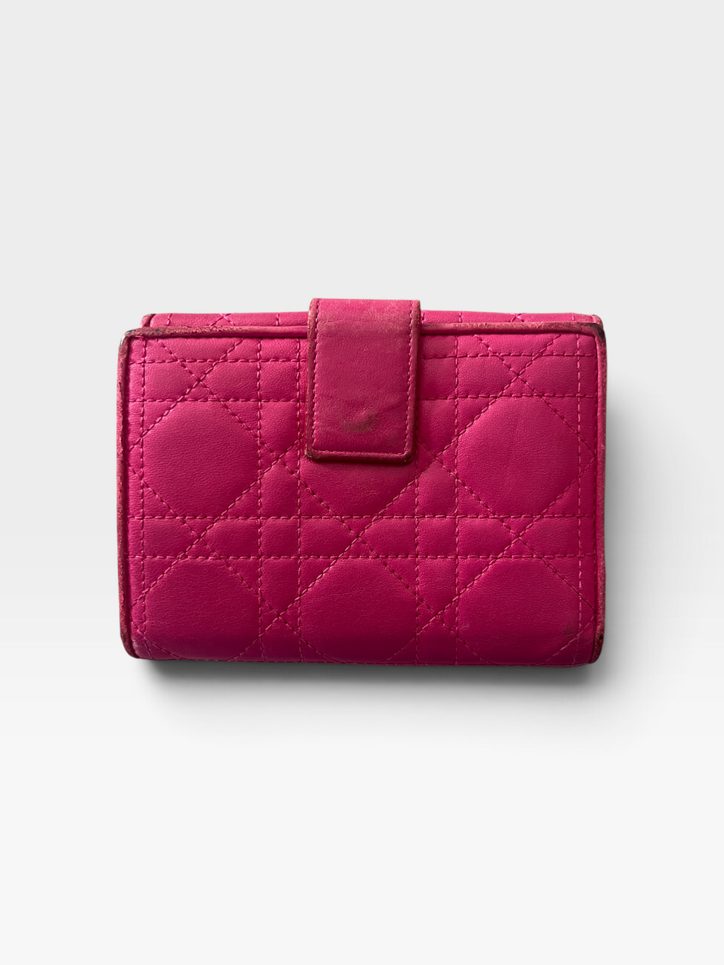 Christian Dior Cannage Lambskin Compact Wallet