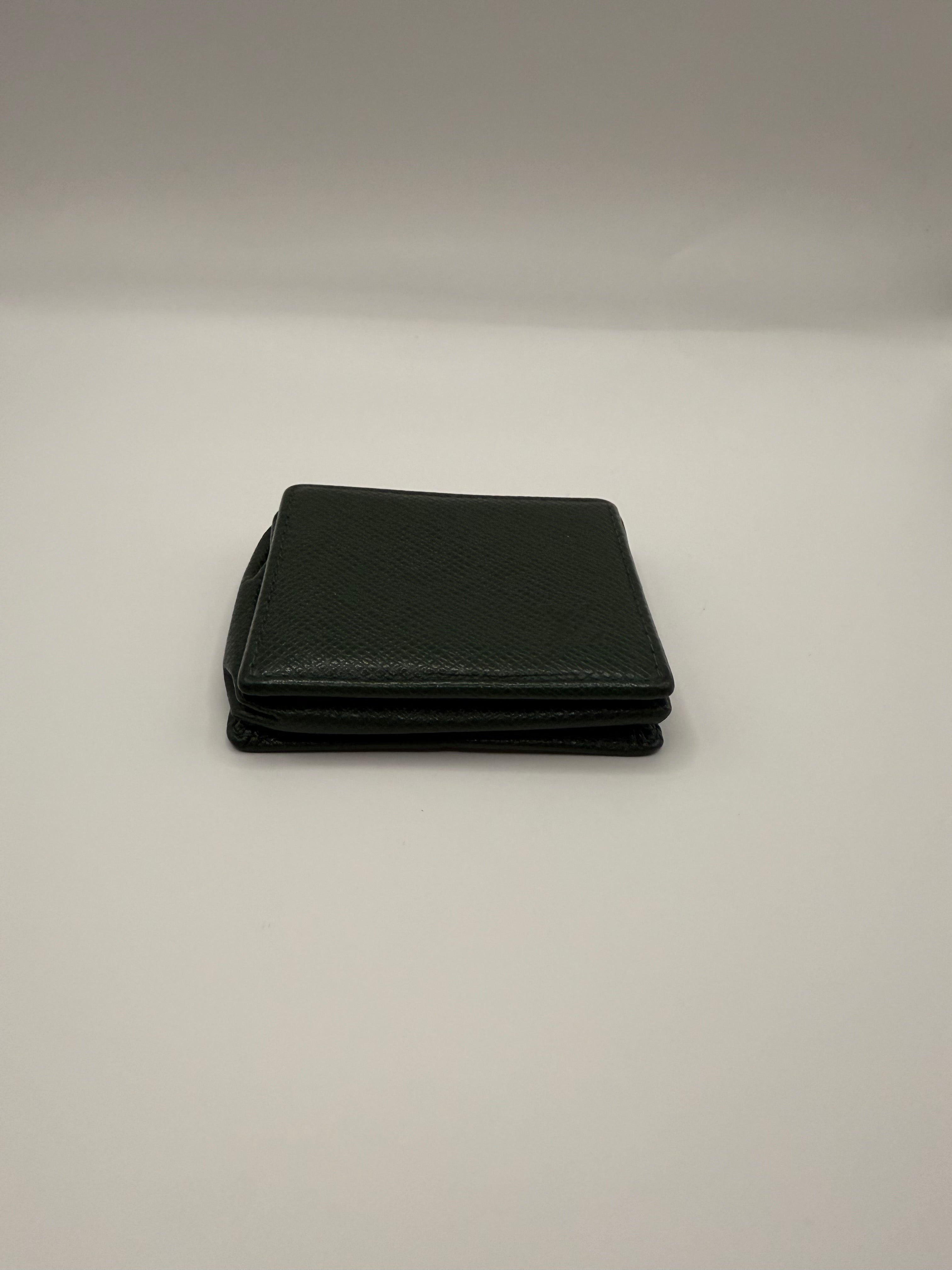 Louis Vuitton Vintage Taiga Leather Coin Wallet – Green (Made in France)