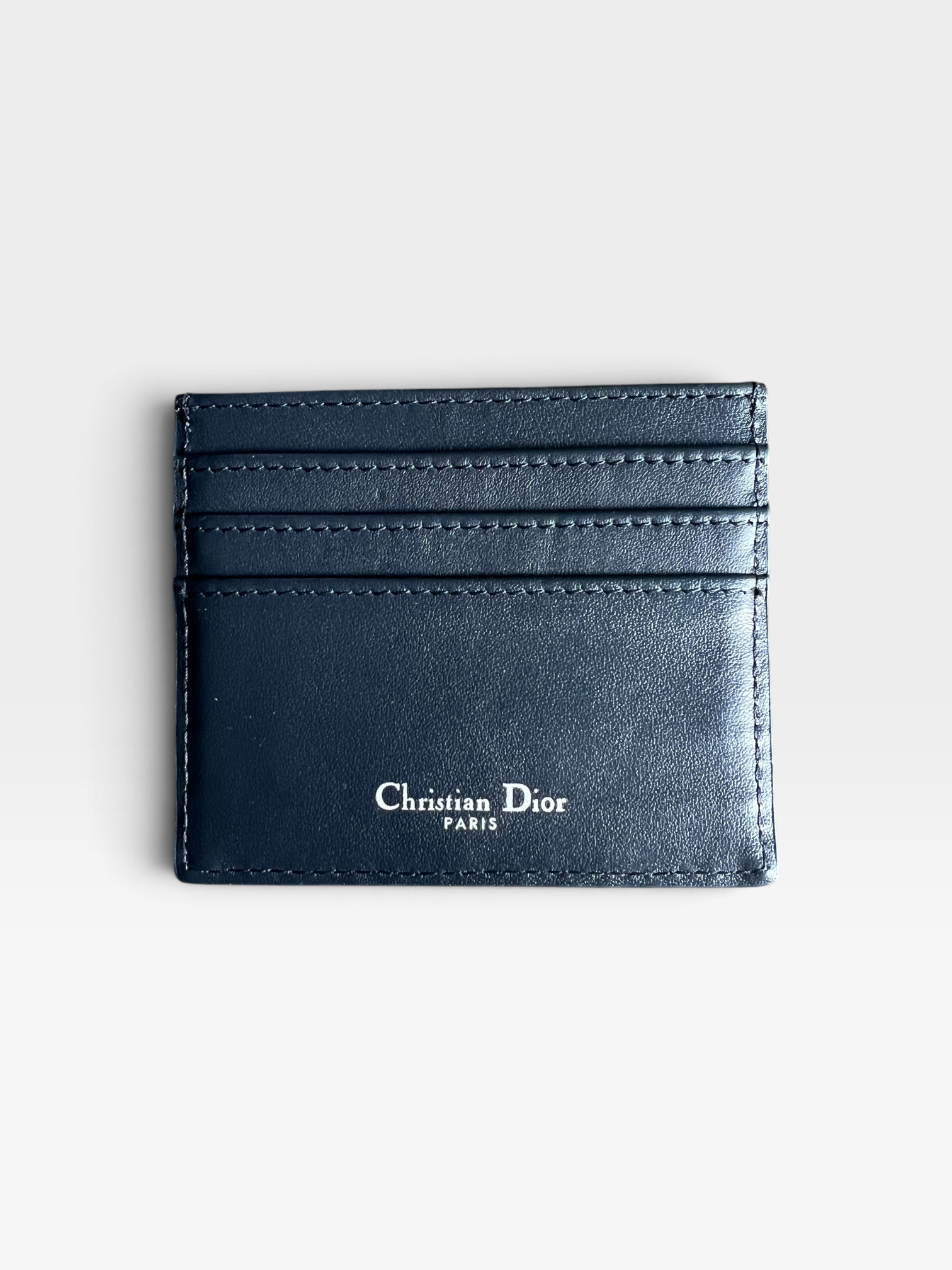 Christian Dior Oblique Card Holder – Blue