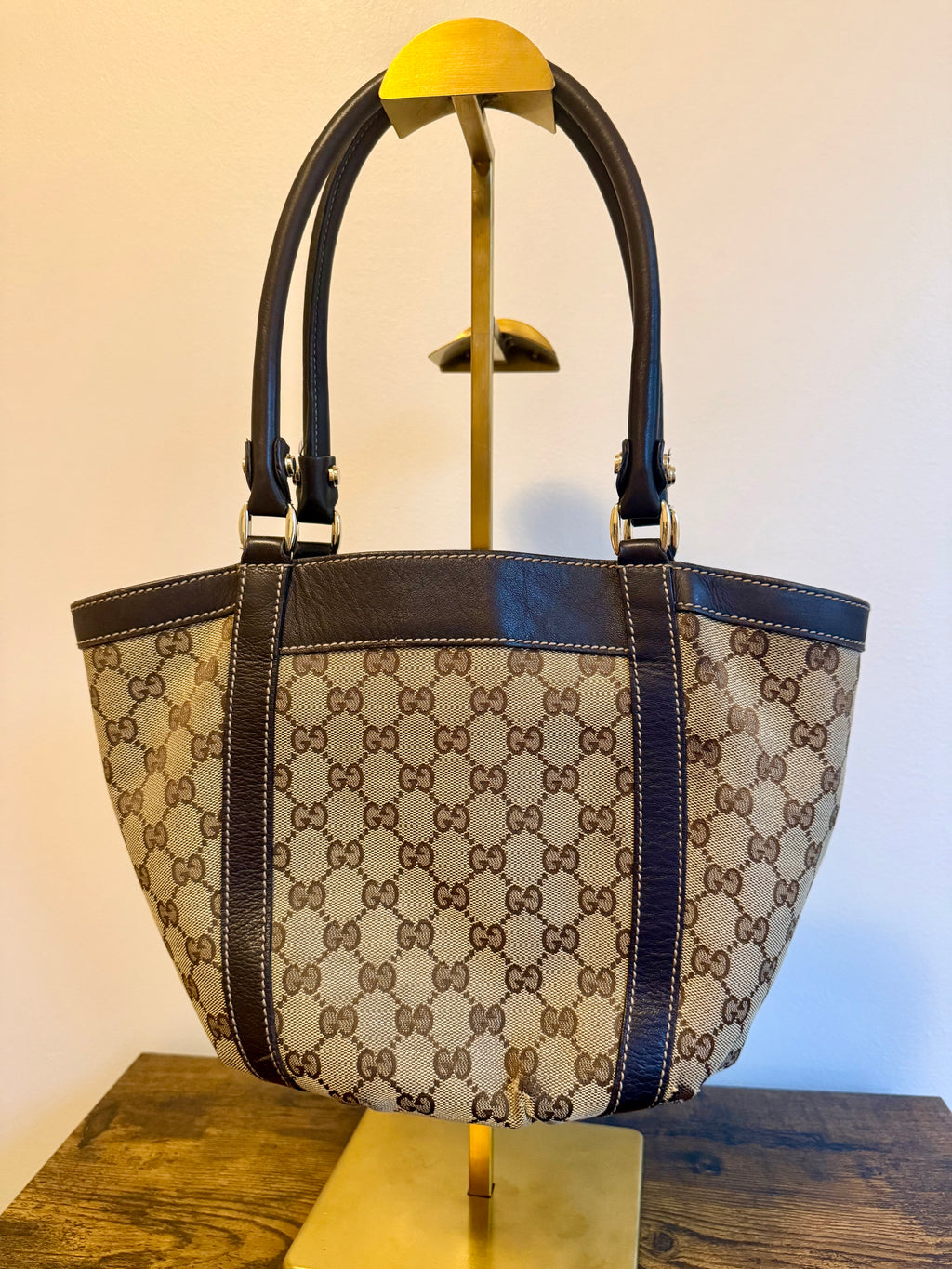 Gucci Abbey D-Ring Tote in Classic GG Monogram Canvas
