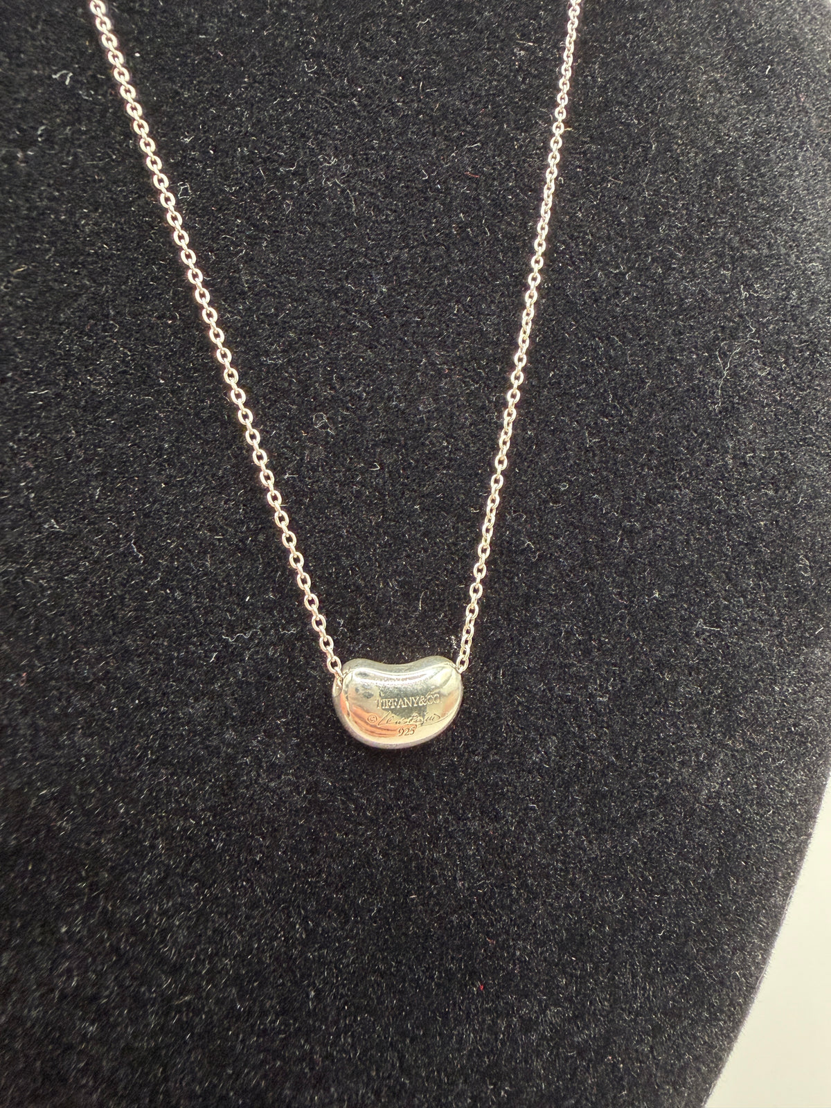 Tiffany & Co. Elsa Peretti Sterling Silver Bean Necklace