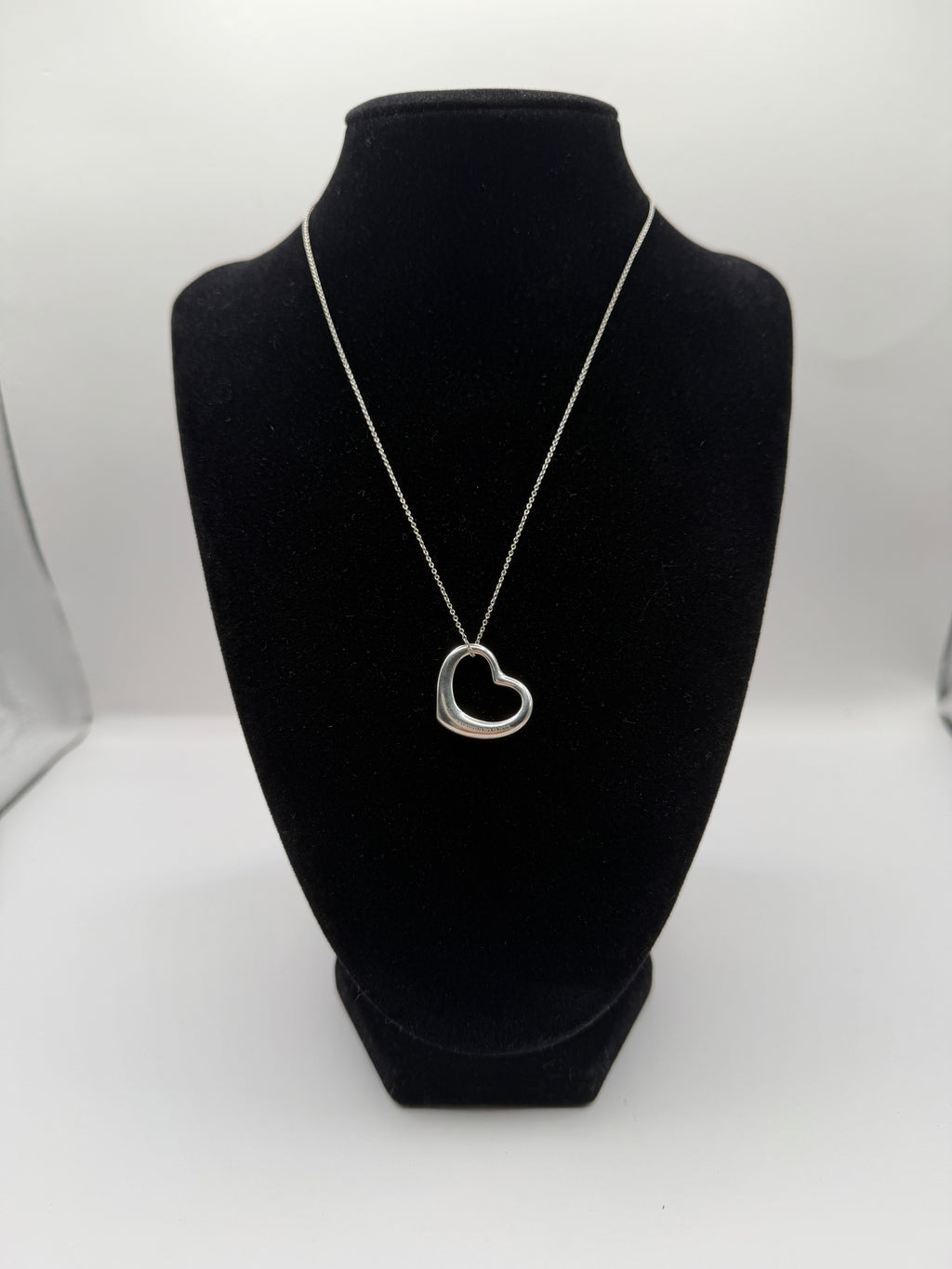 Tiffany & Co. Elsa Peretti Open Heart Pendant Necklace