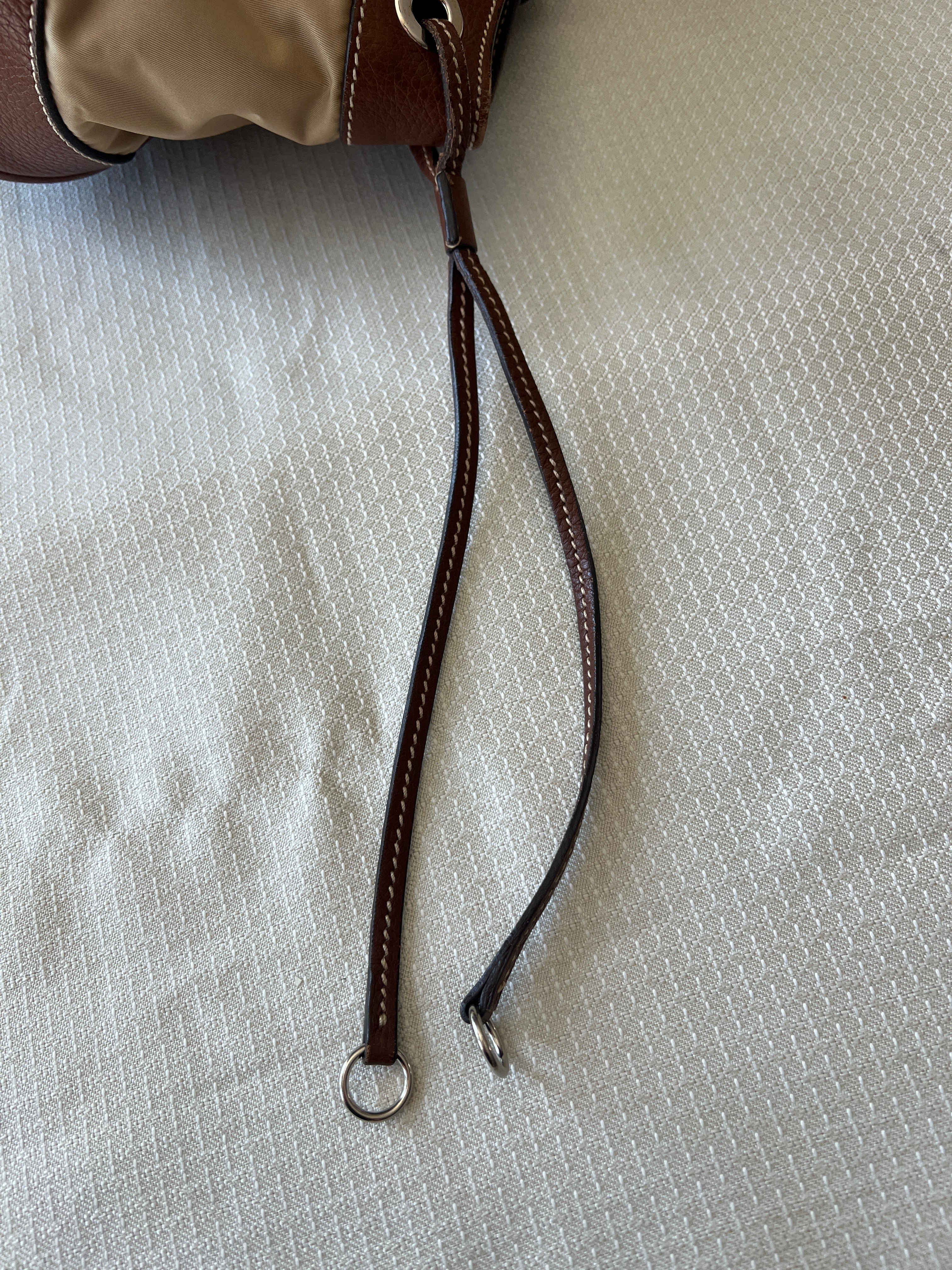 Prada Tessuto Shoulder Bag Brown/Beige