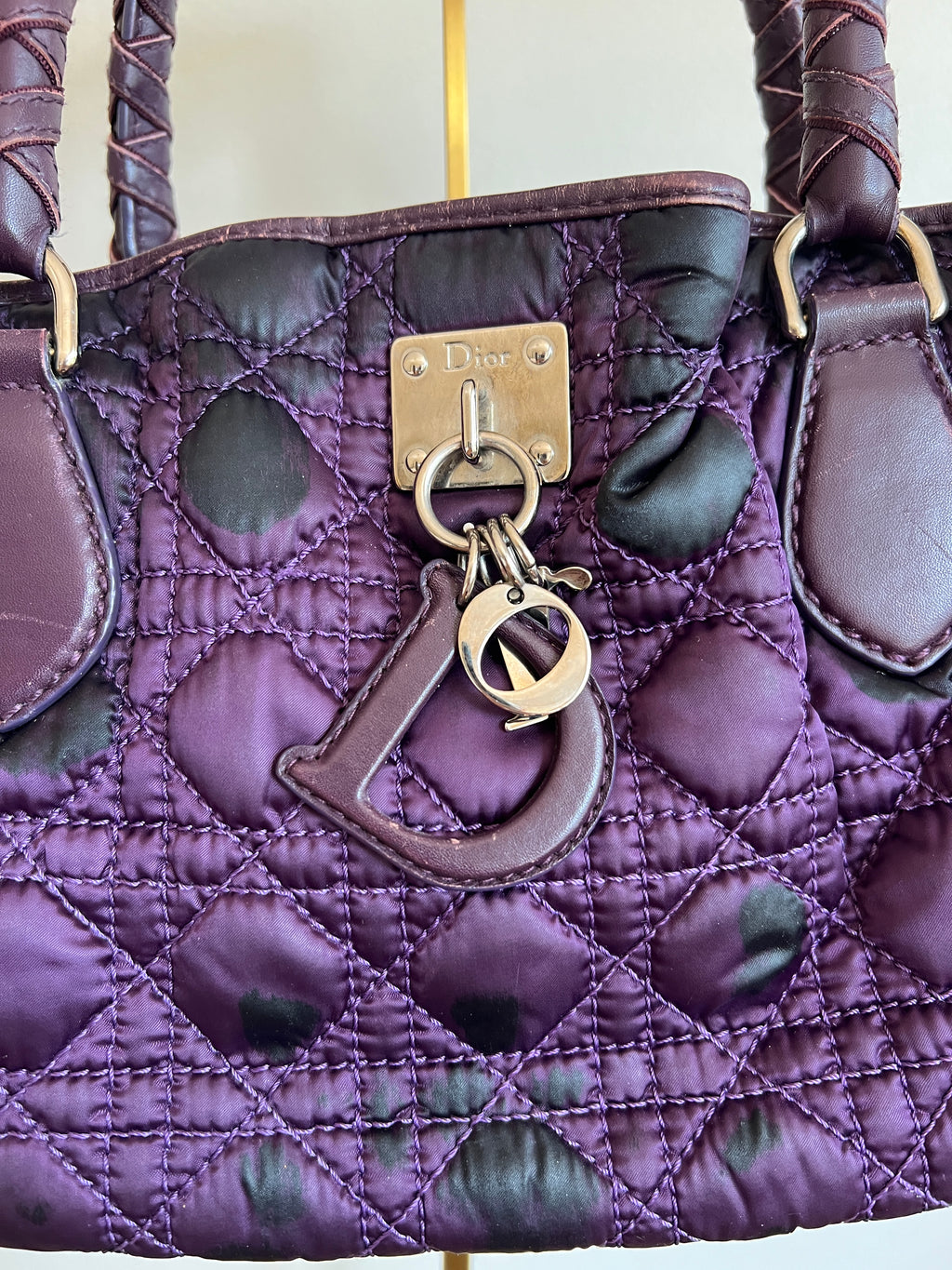 Christian Dior Cannage Purple Bag