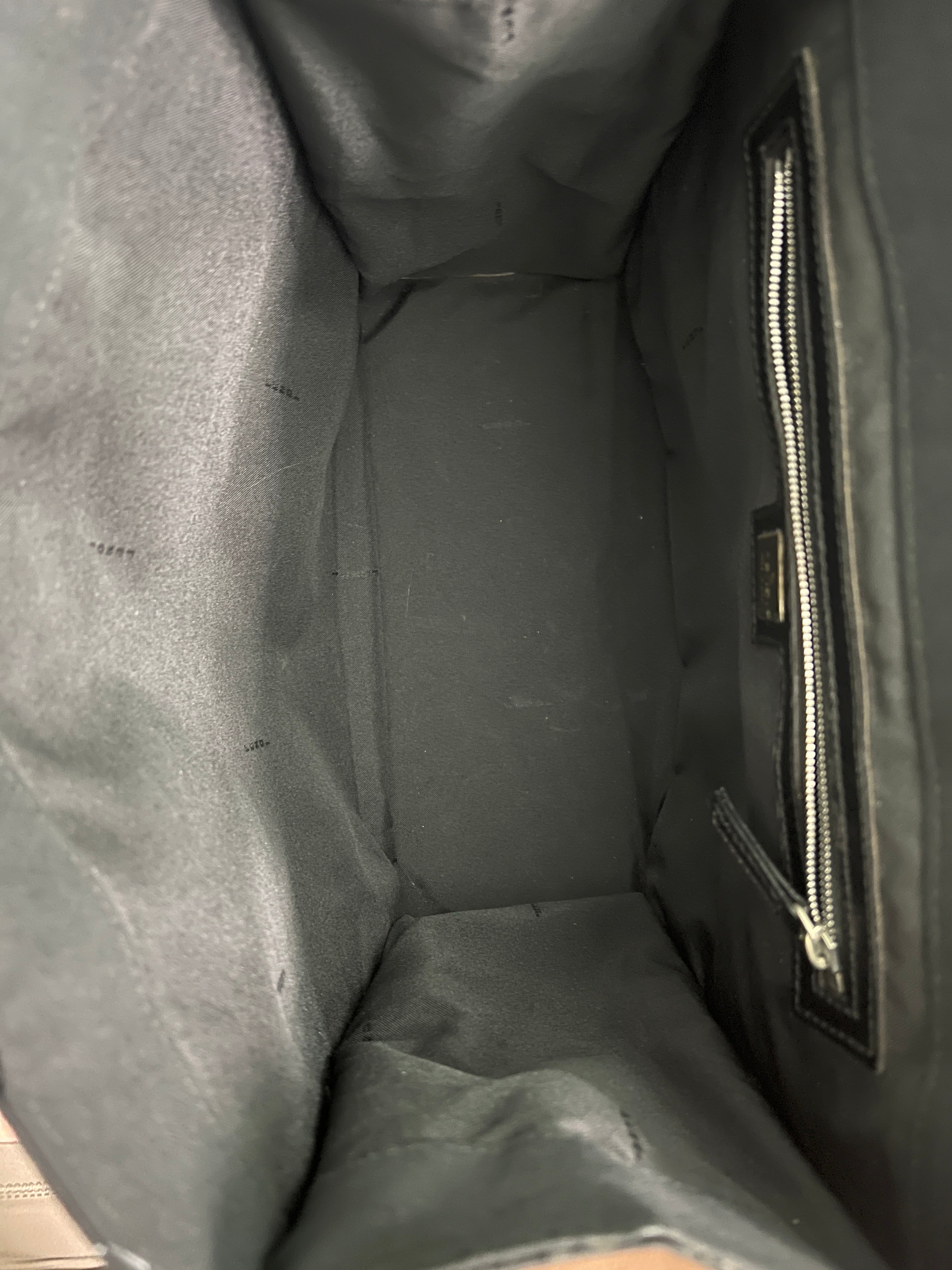 Vintage Fendi Black Nylon Zucca Buckle Tote