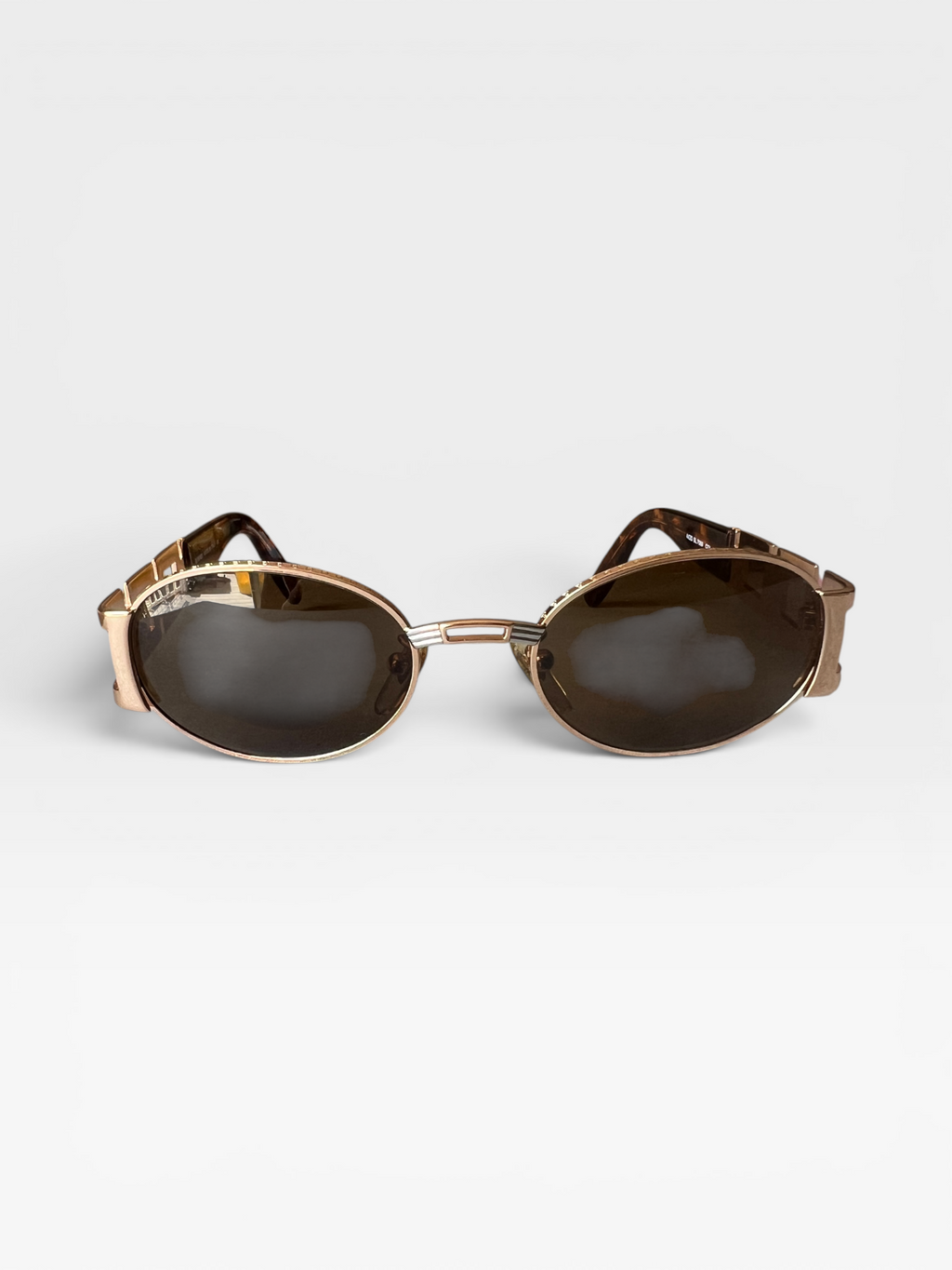 Fendi SL7069 Oval Logo Sunglasses – Gold & Tortoise