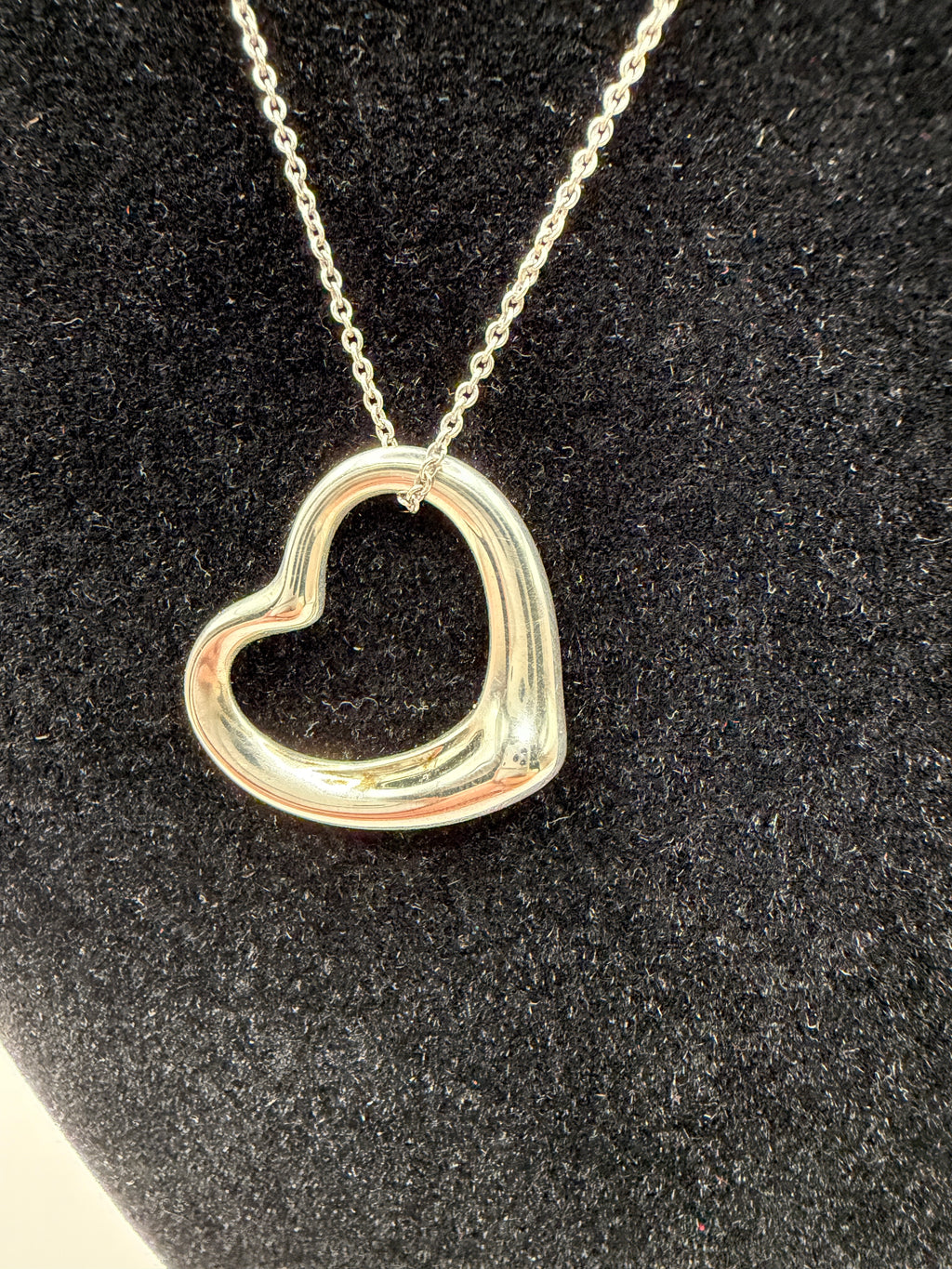 Tiffany & Co. Elsa Peretti Open Heart Pendant Necklace