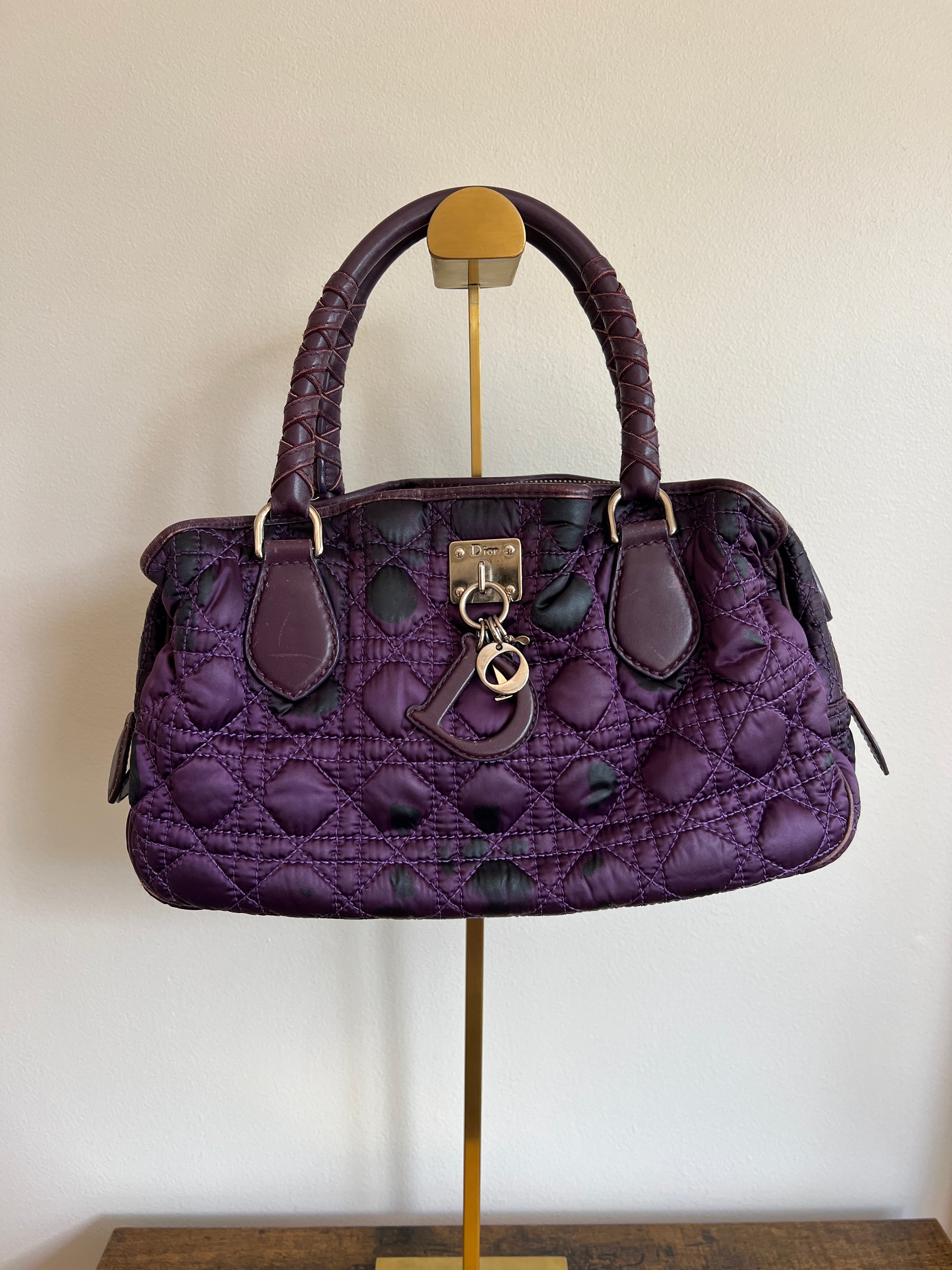Christian Dior Cannage Purple Bag