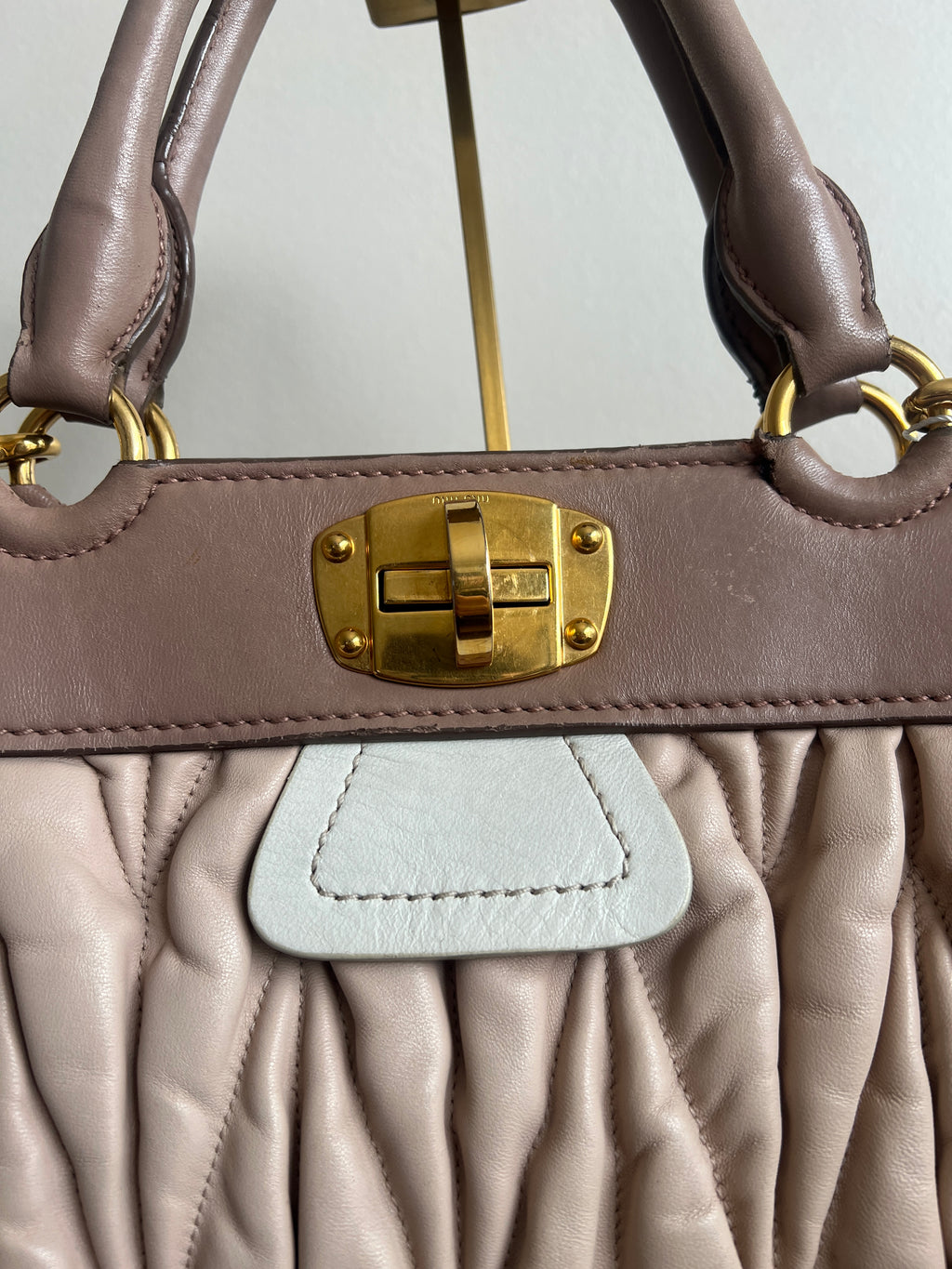Miu Miu Matelassé Nappa Leather Satchel
