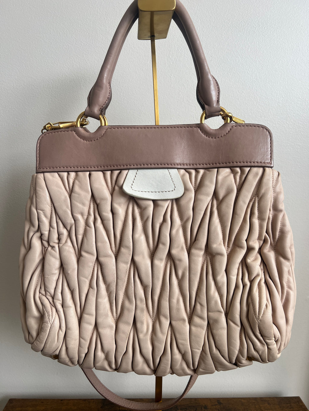 Miu Miu Matelassé Nappa Leather Satchel