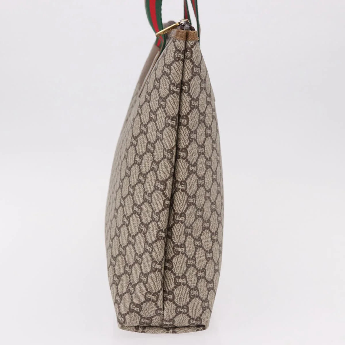 Gucci GG Plus Canvas Tote — Web Handles, Gold Hardware