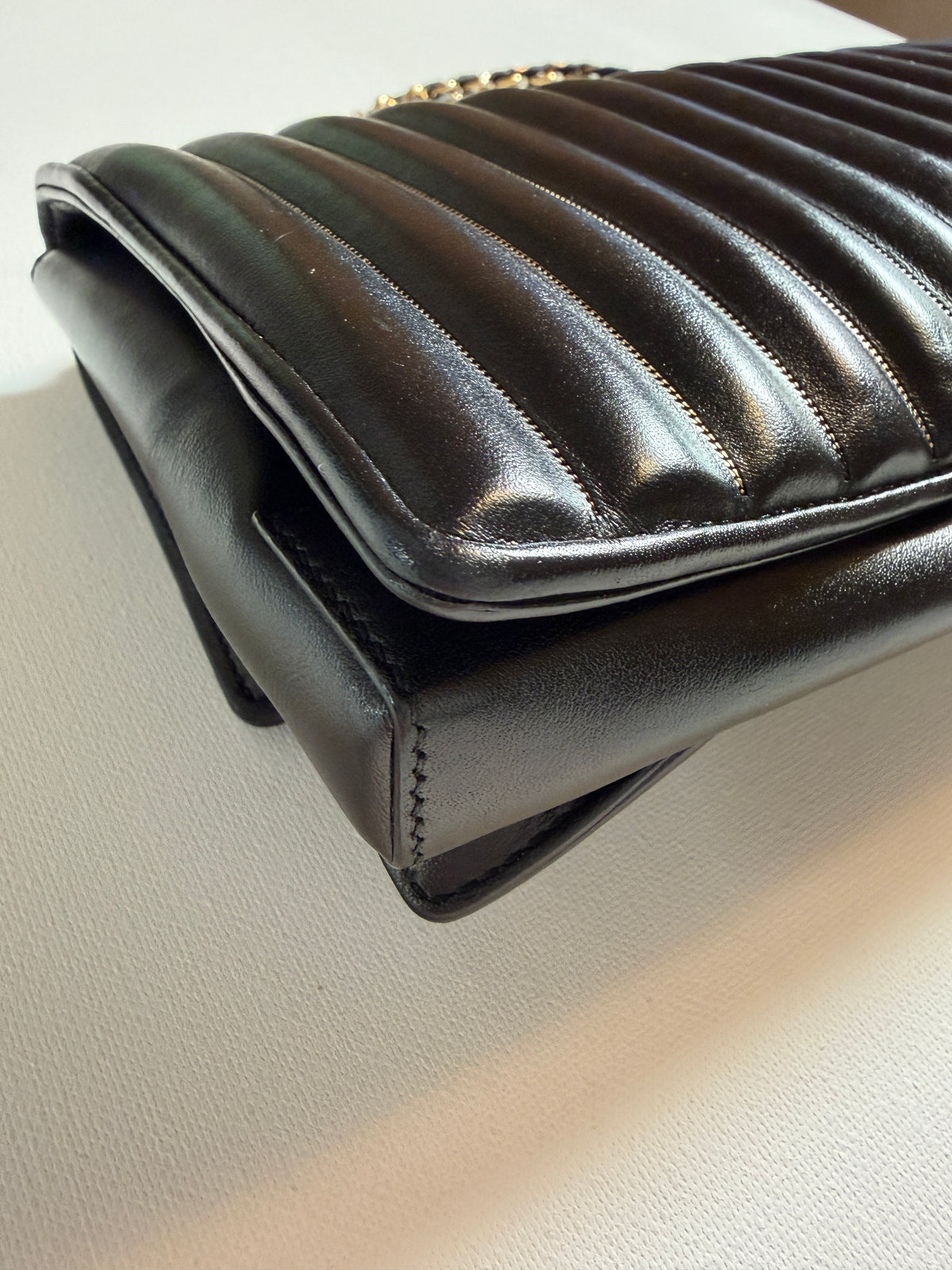 Ferragamo Quilted Leather Chain Shoulder Bag