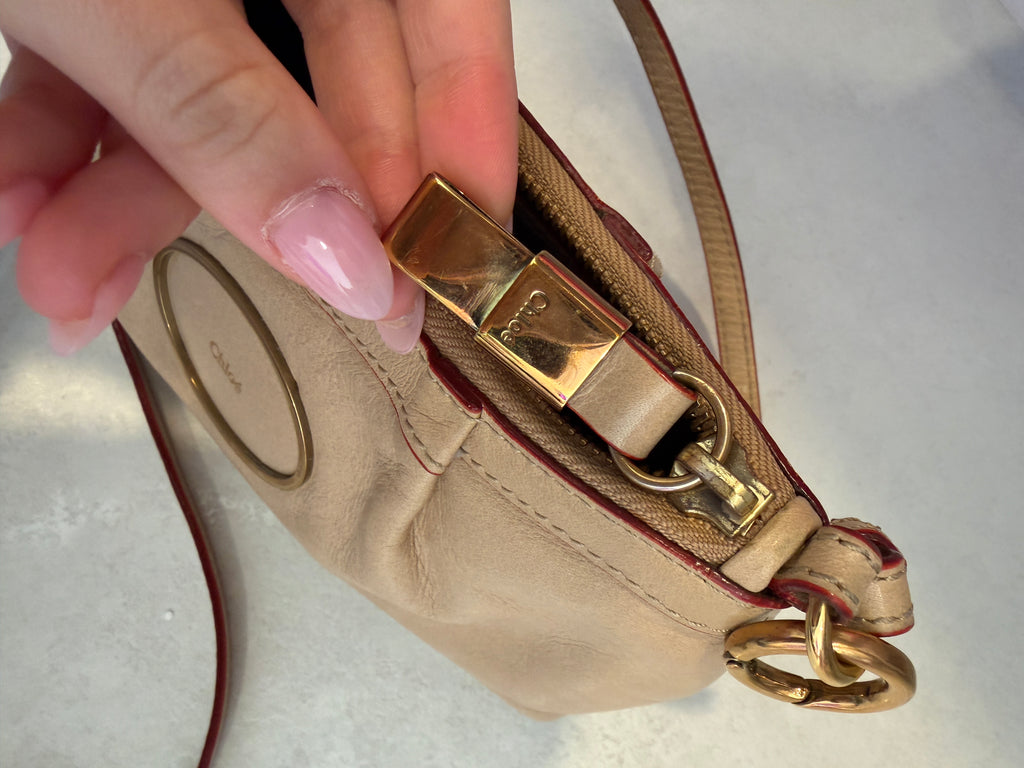 Chloé Beige Leather Shoulder Bag