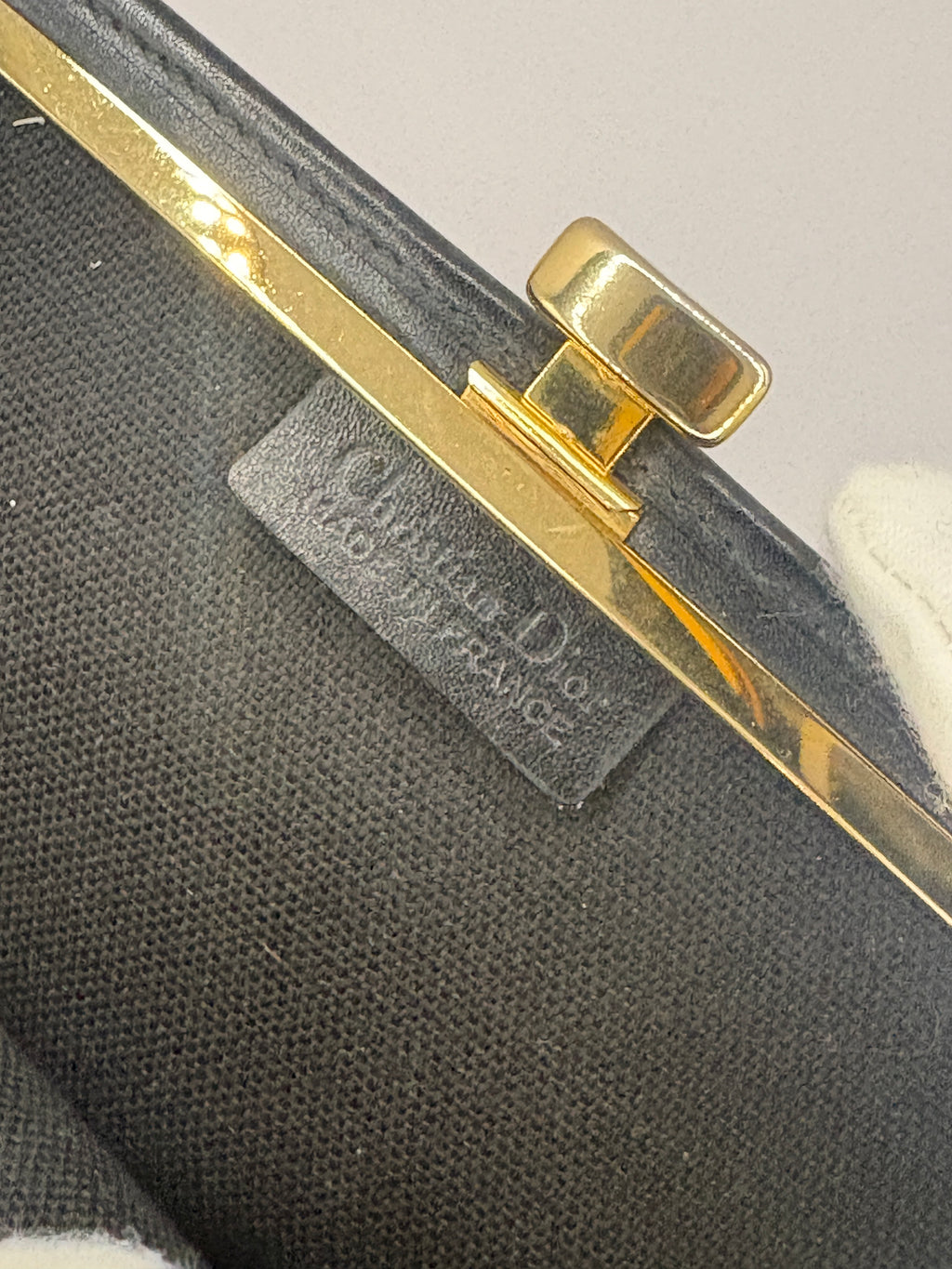 Dior Black Trotter Kisslock Wallet