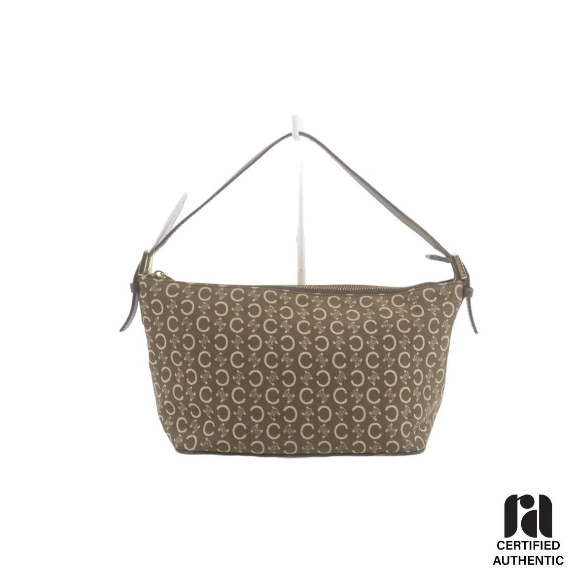 Celine Brown Macadam Canvas Pochette