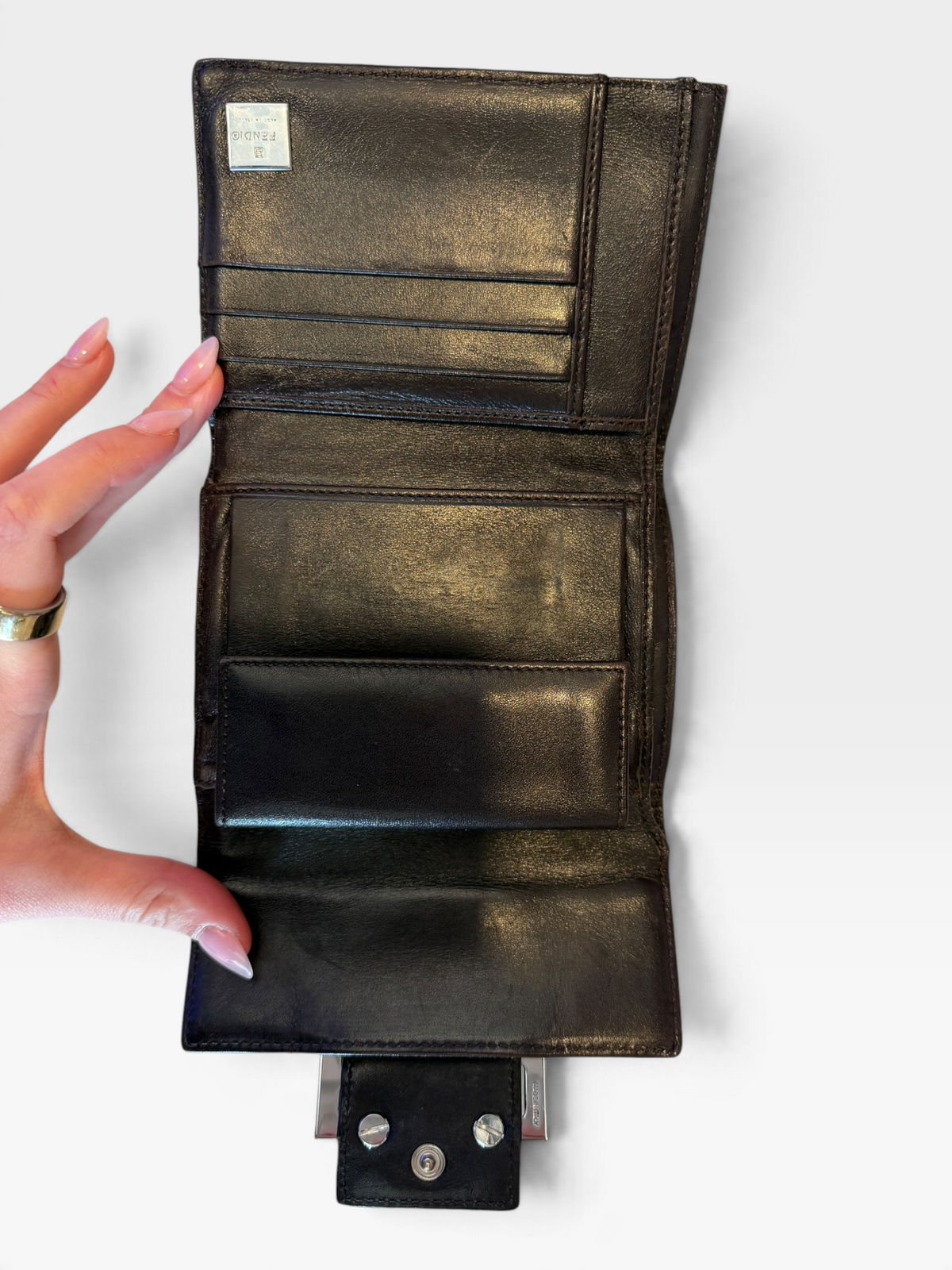 Fendi Brown Zucca Wallet with Box